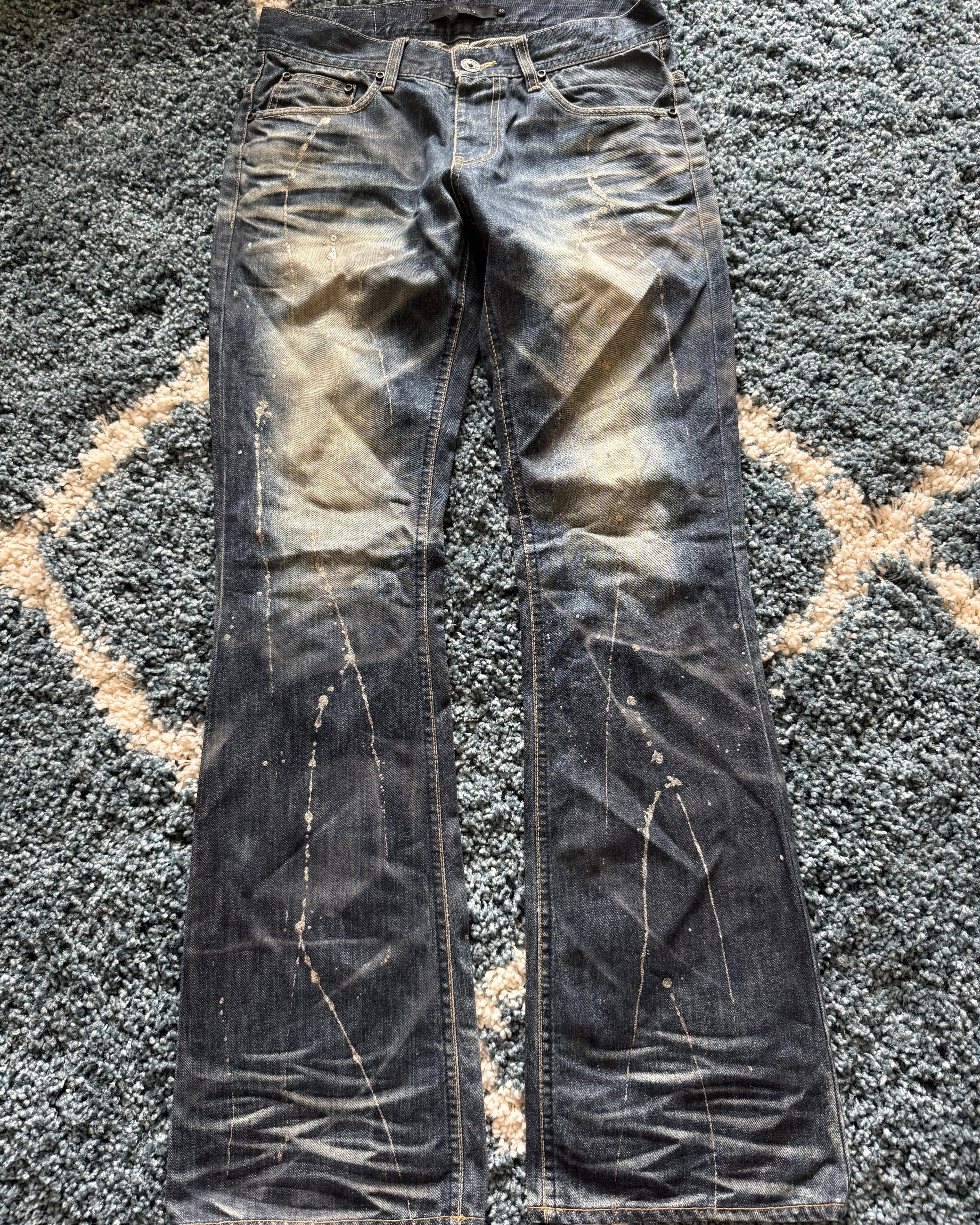 Midas splattered flared denim