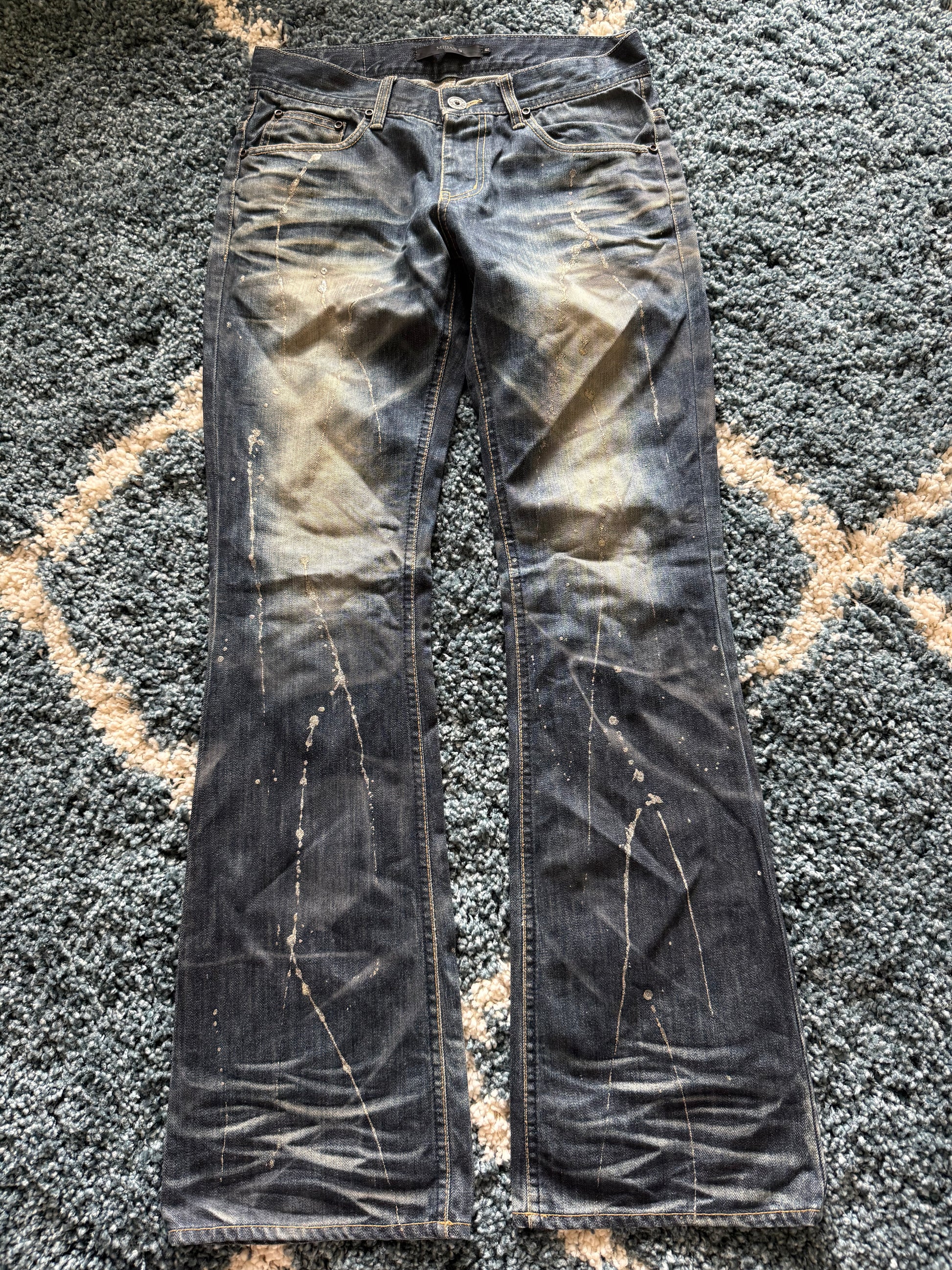 Midas splattered flared denim