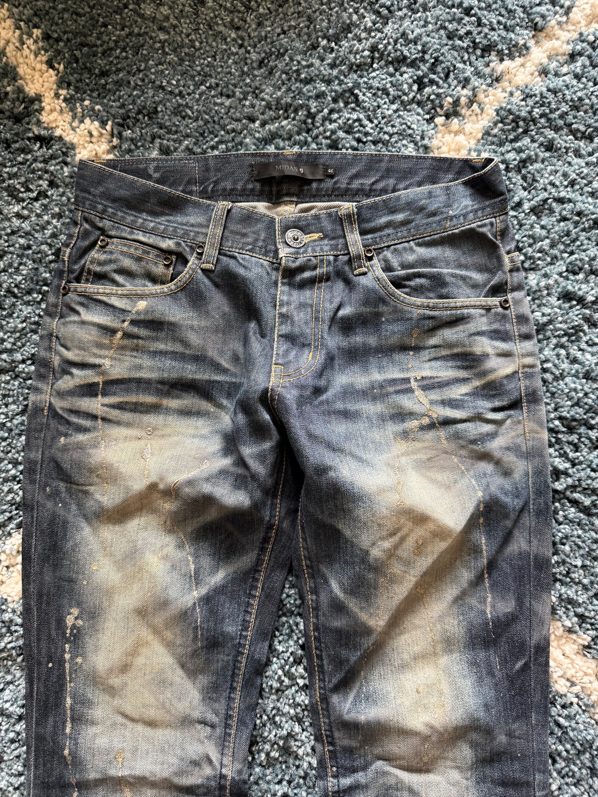 Midas splattered flared denim