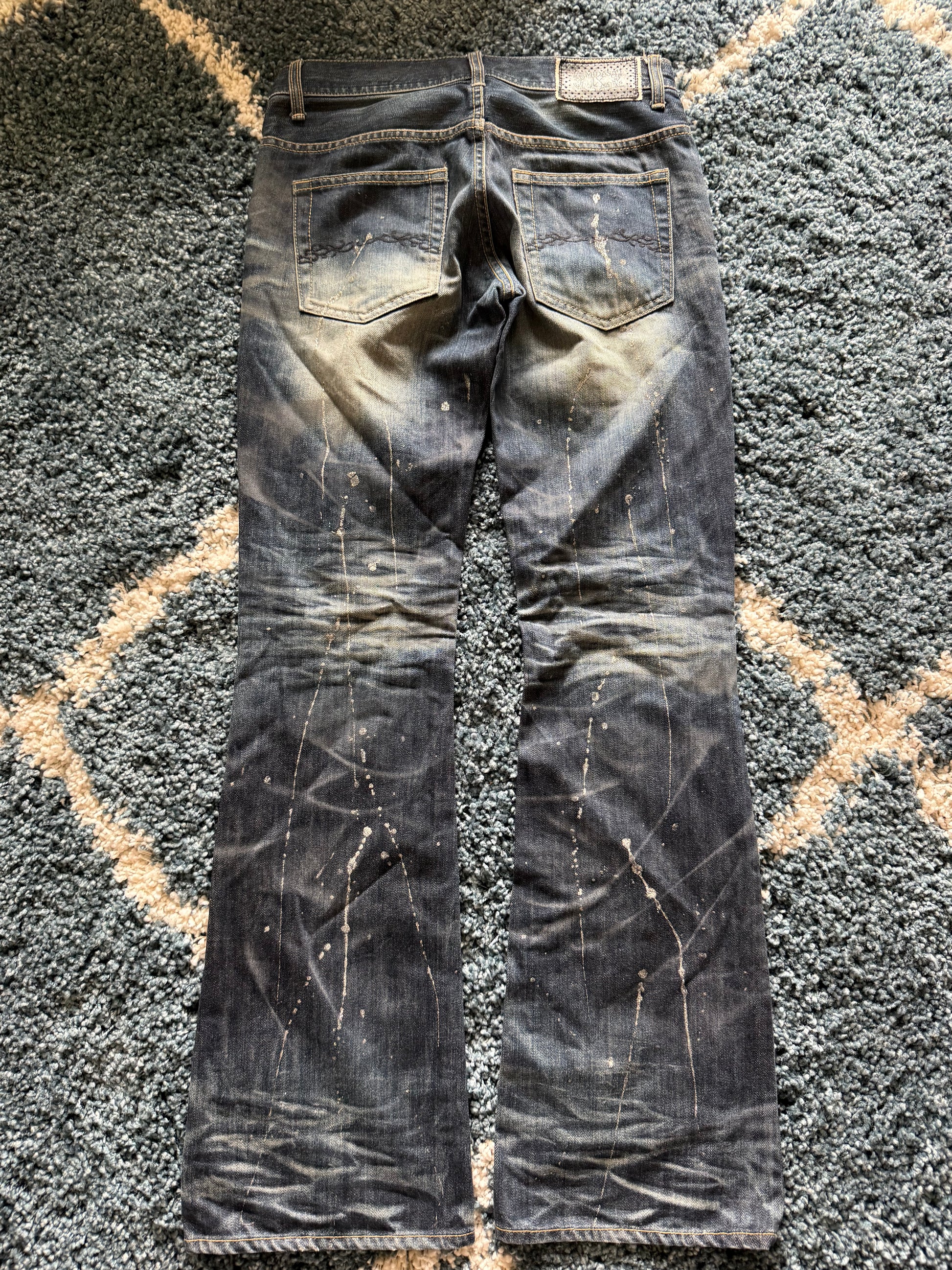 Midas splattered flared denim