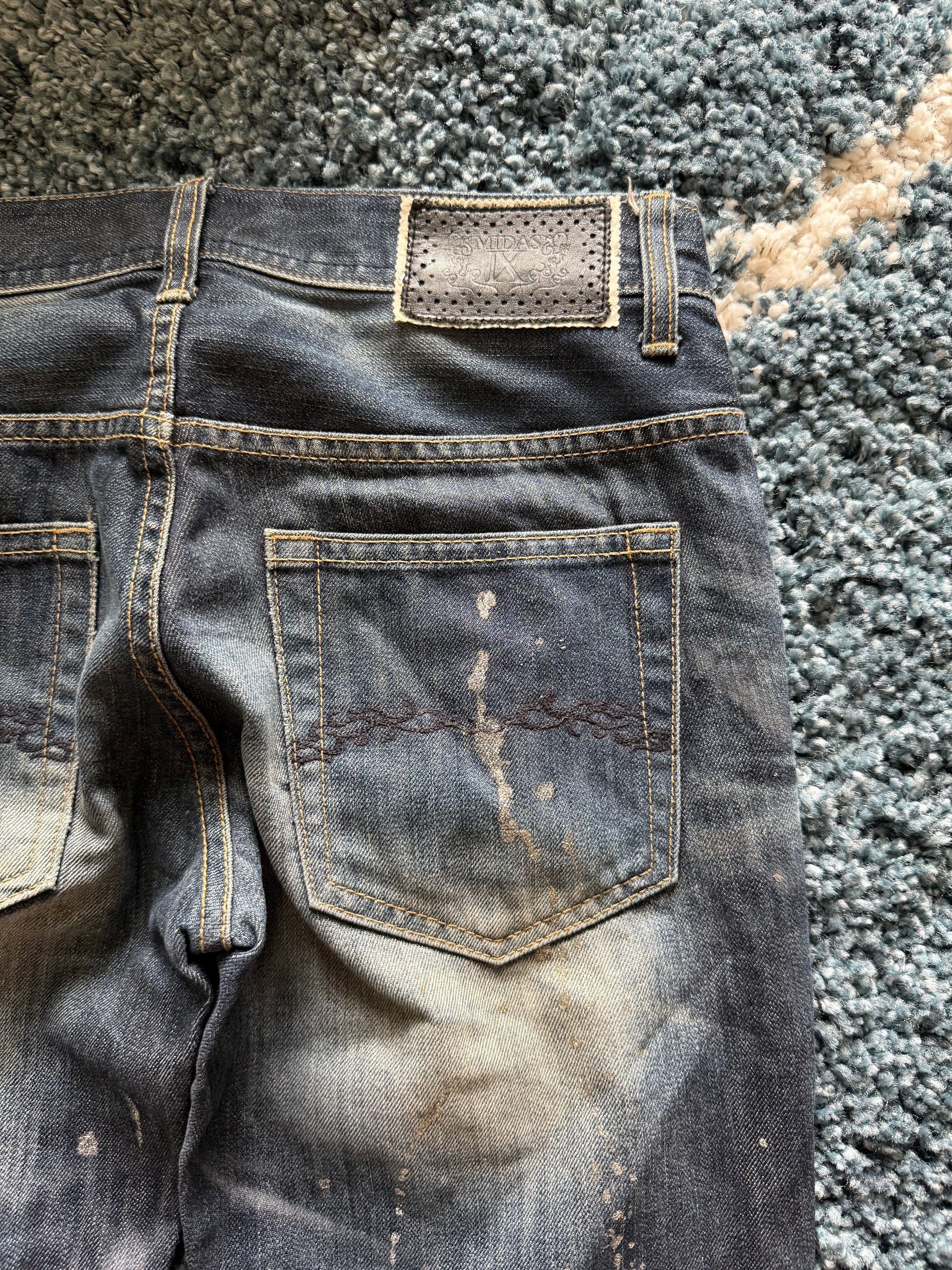 Midas splattered flared denim