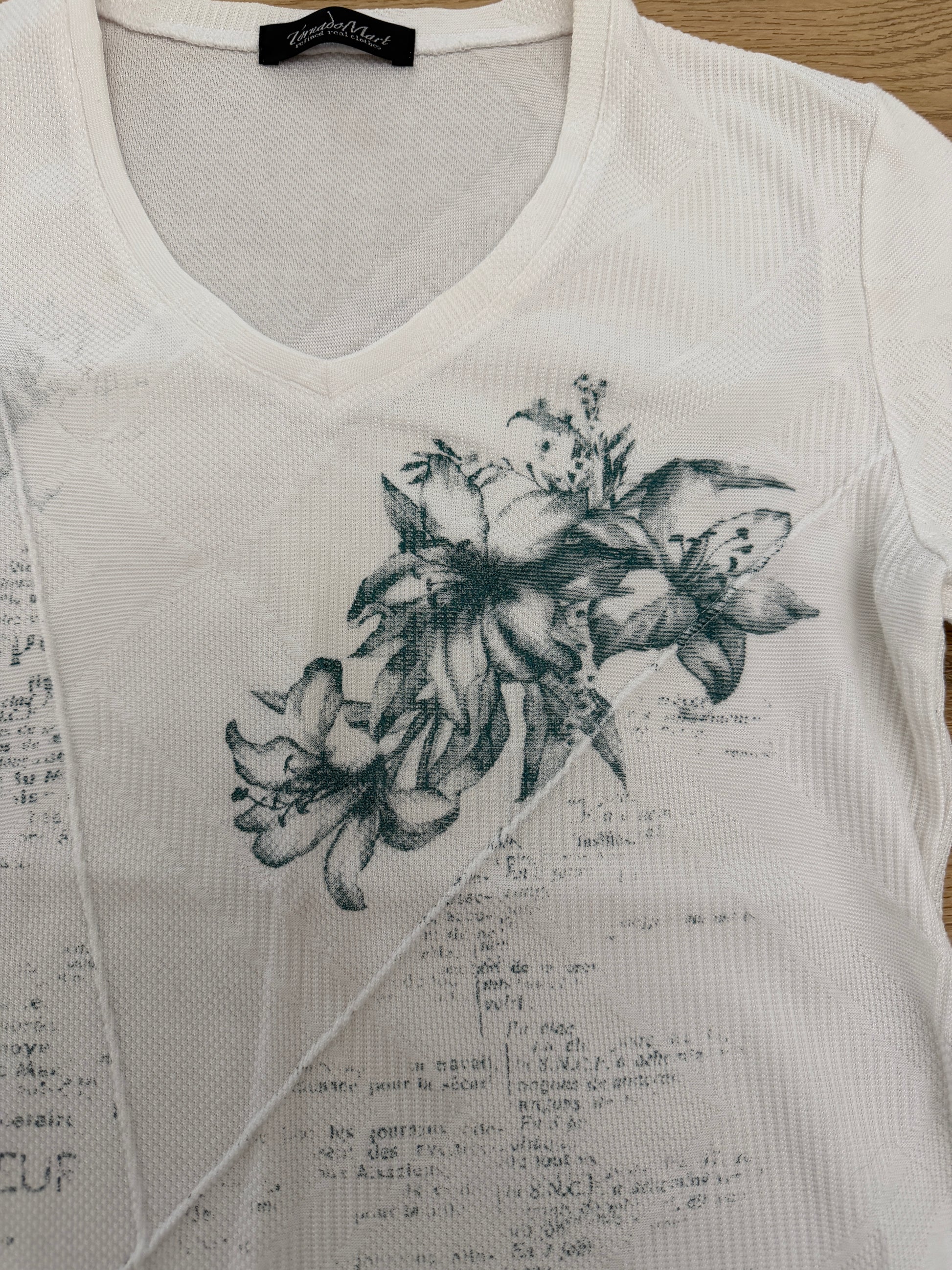 Tornado Mart Thermal Slashed Poem Shirt