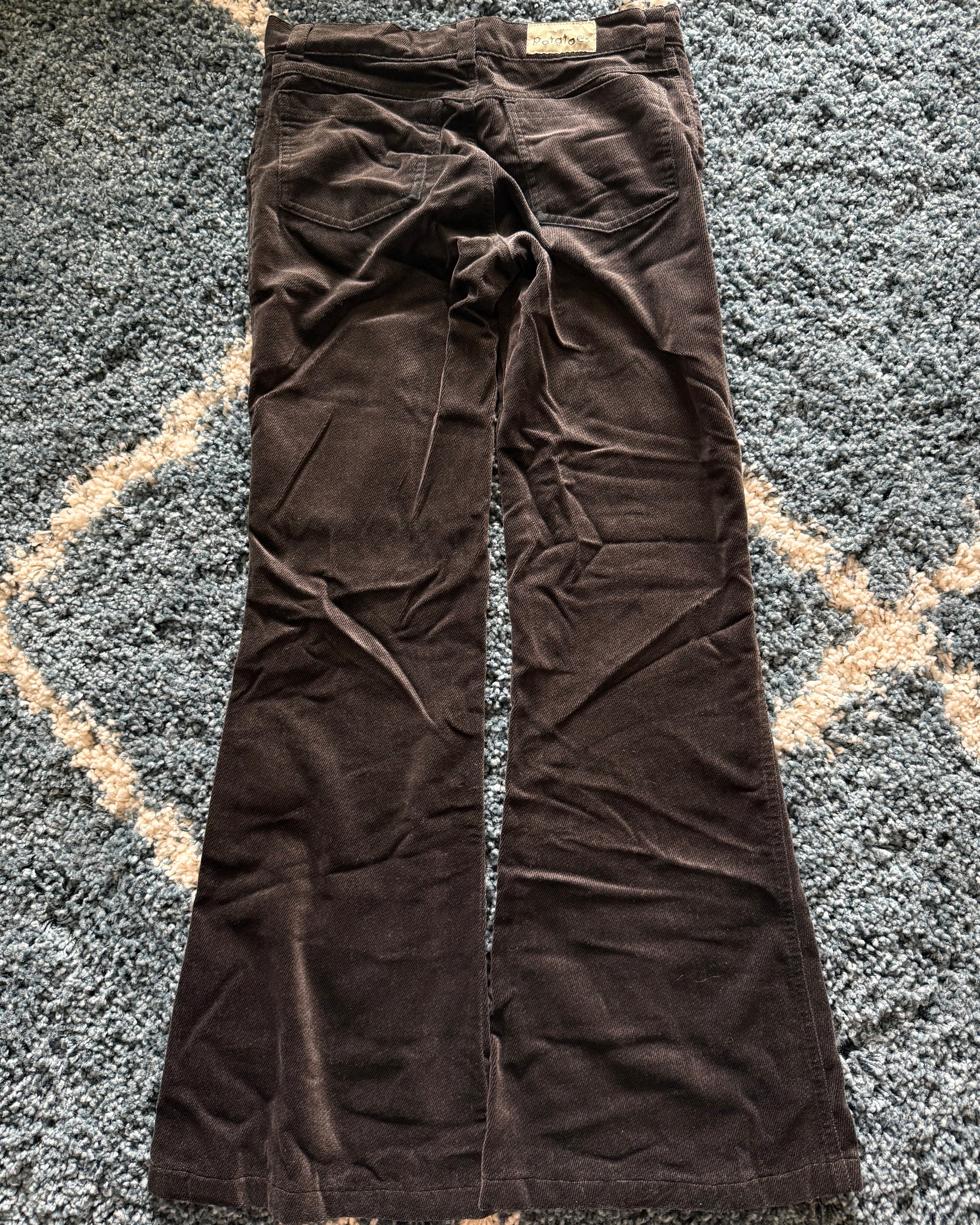 Potatoes cord flared pants