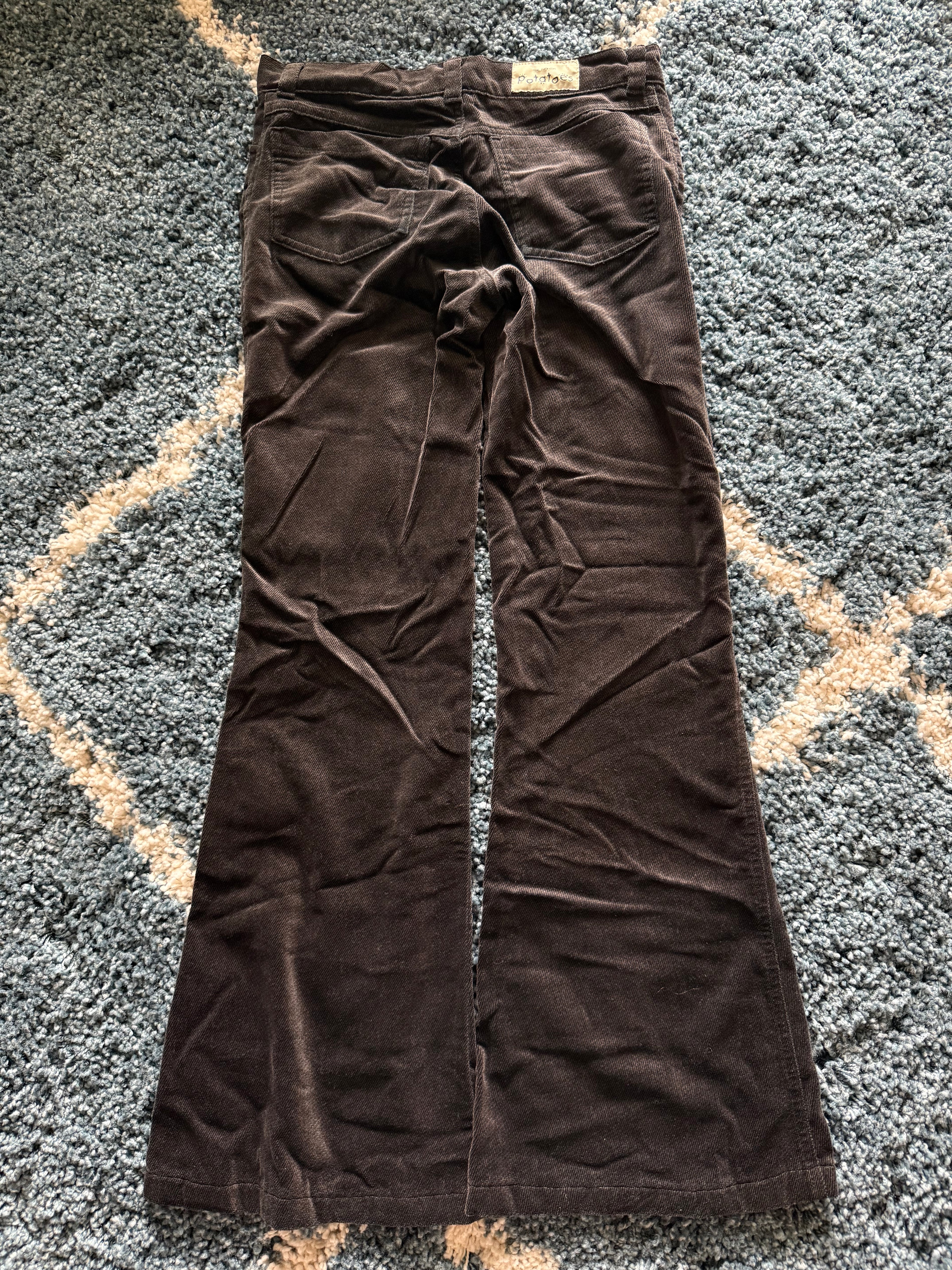 Potatoes cord flared pants