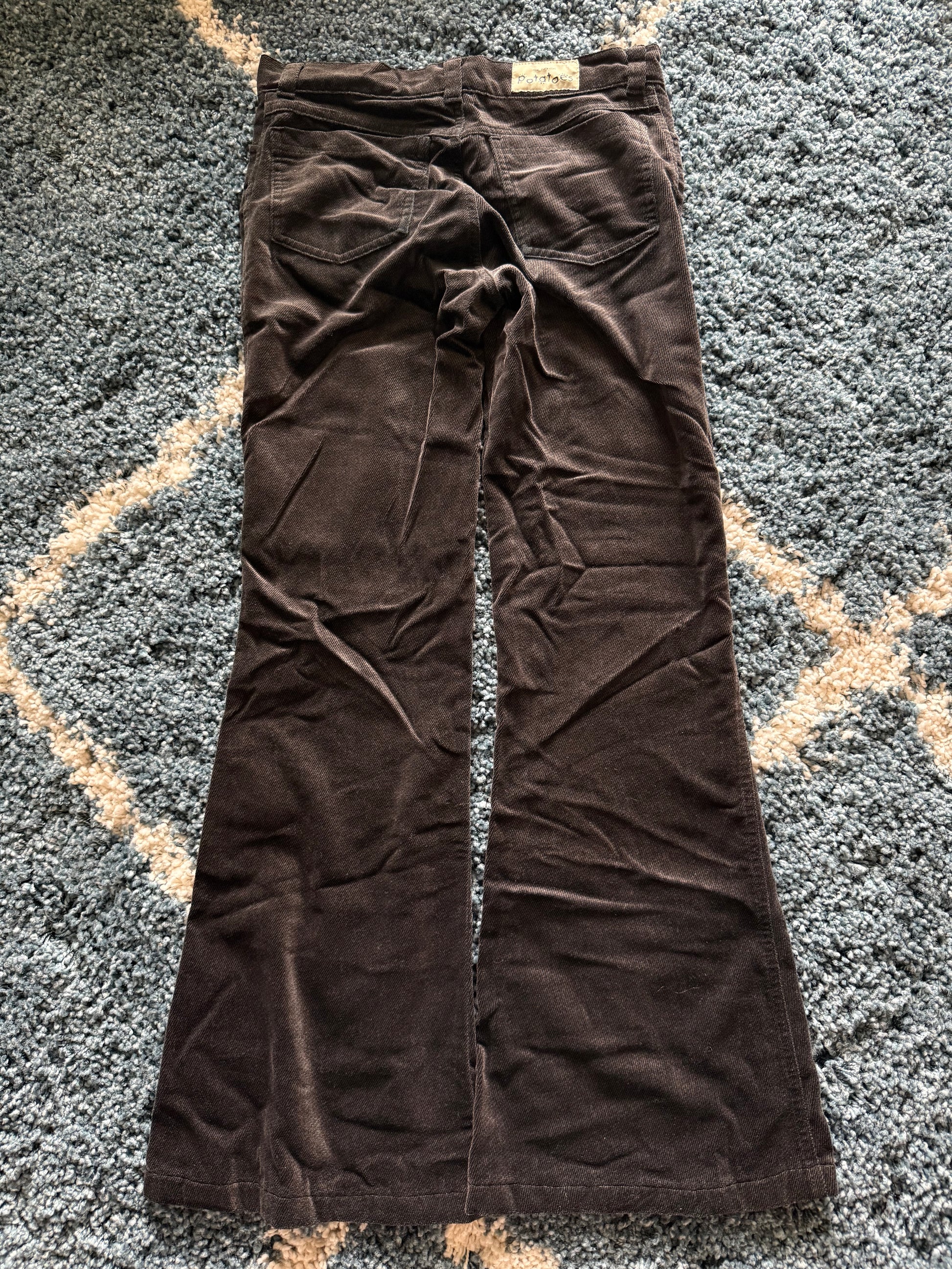 Potatoes cord flared pants