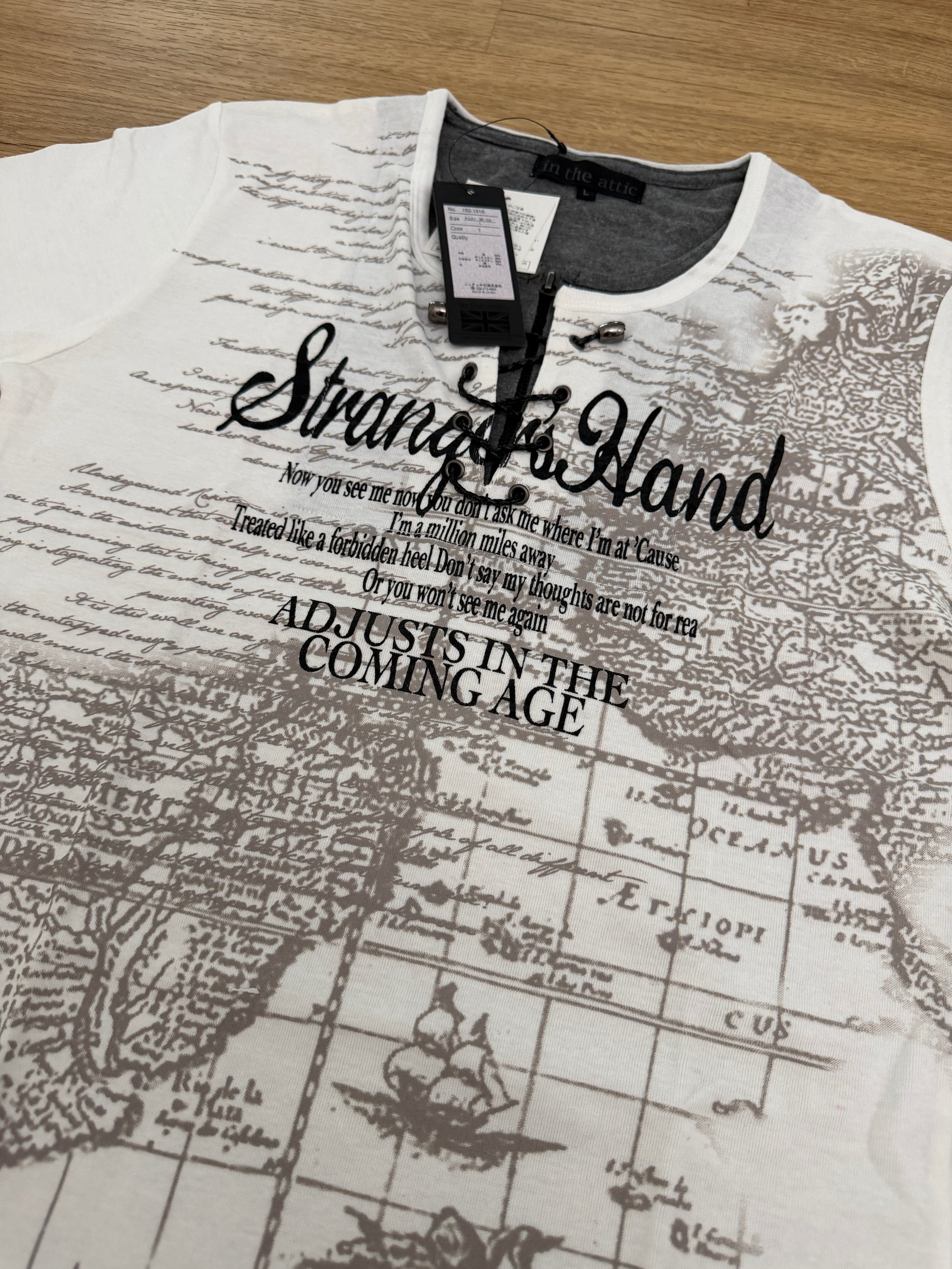 IN THE ATTIC LACED UP DOUBLE LAYERED POEM SHIRT