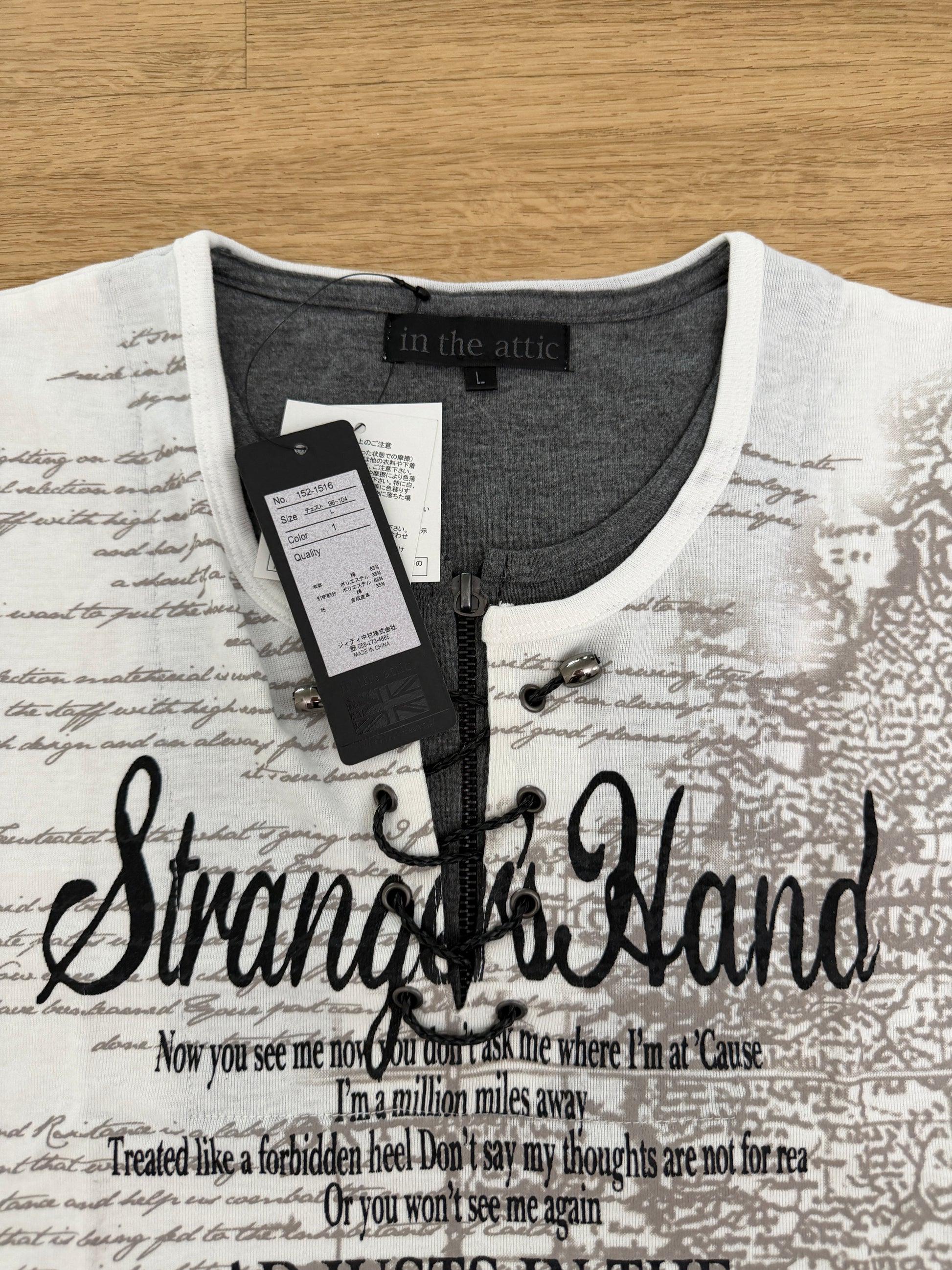 IN THE ATTIC LACED UP DOUBLE LAYERED POEM SHIRT