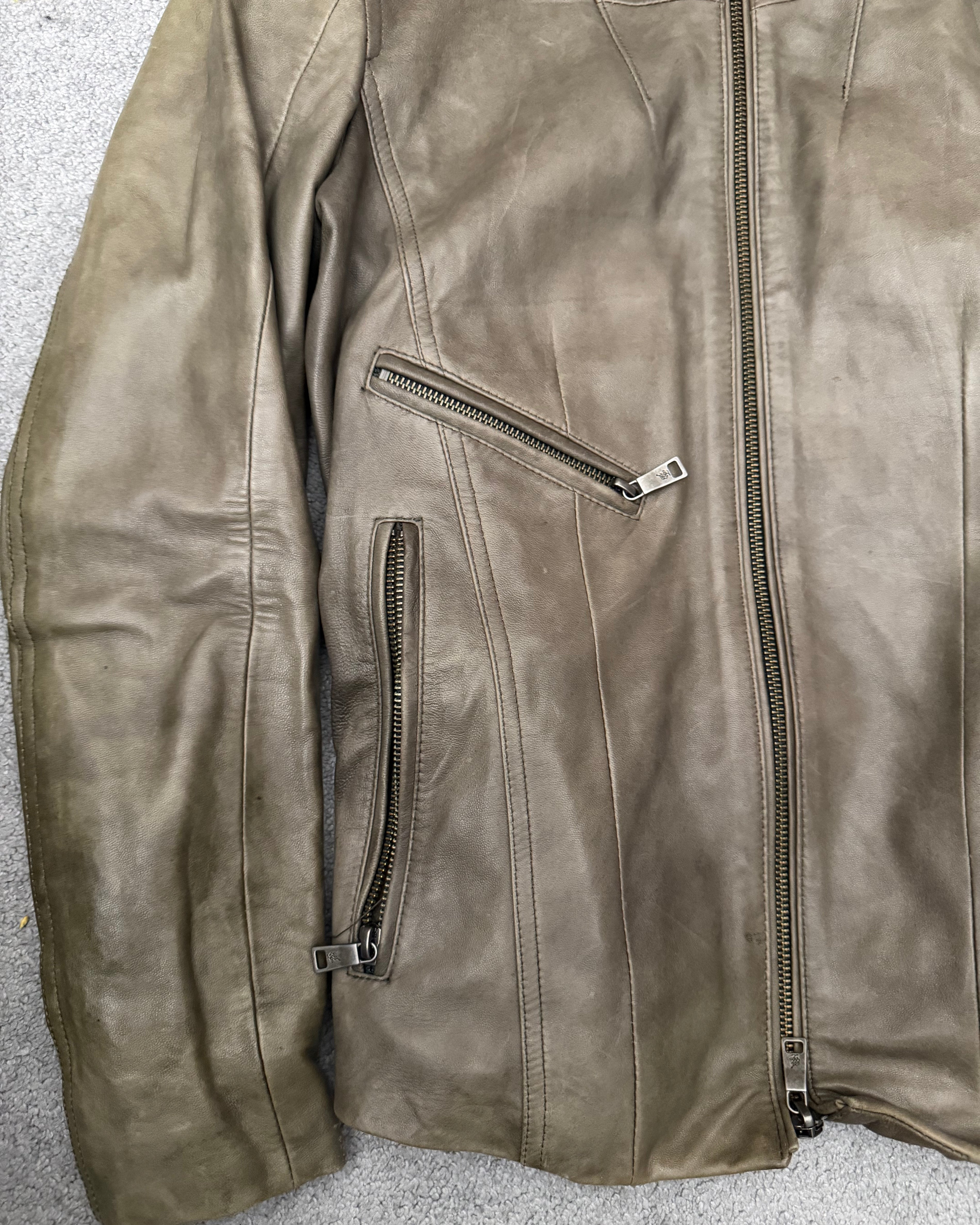 Schlussel Emerald Leather Rider Jacket