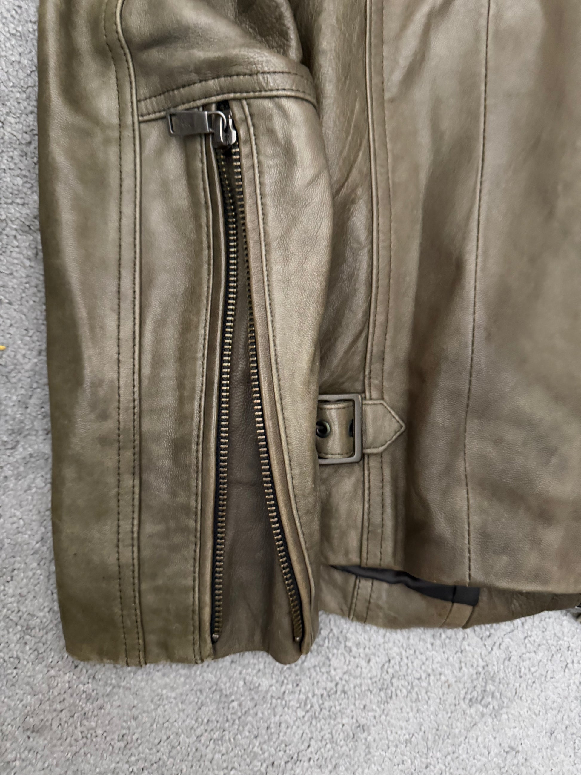 Schlussel Emerald Leather Rider Jacket