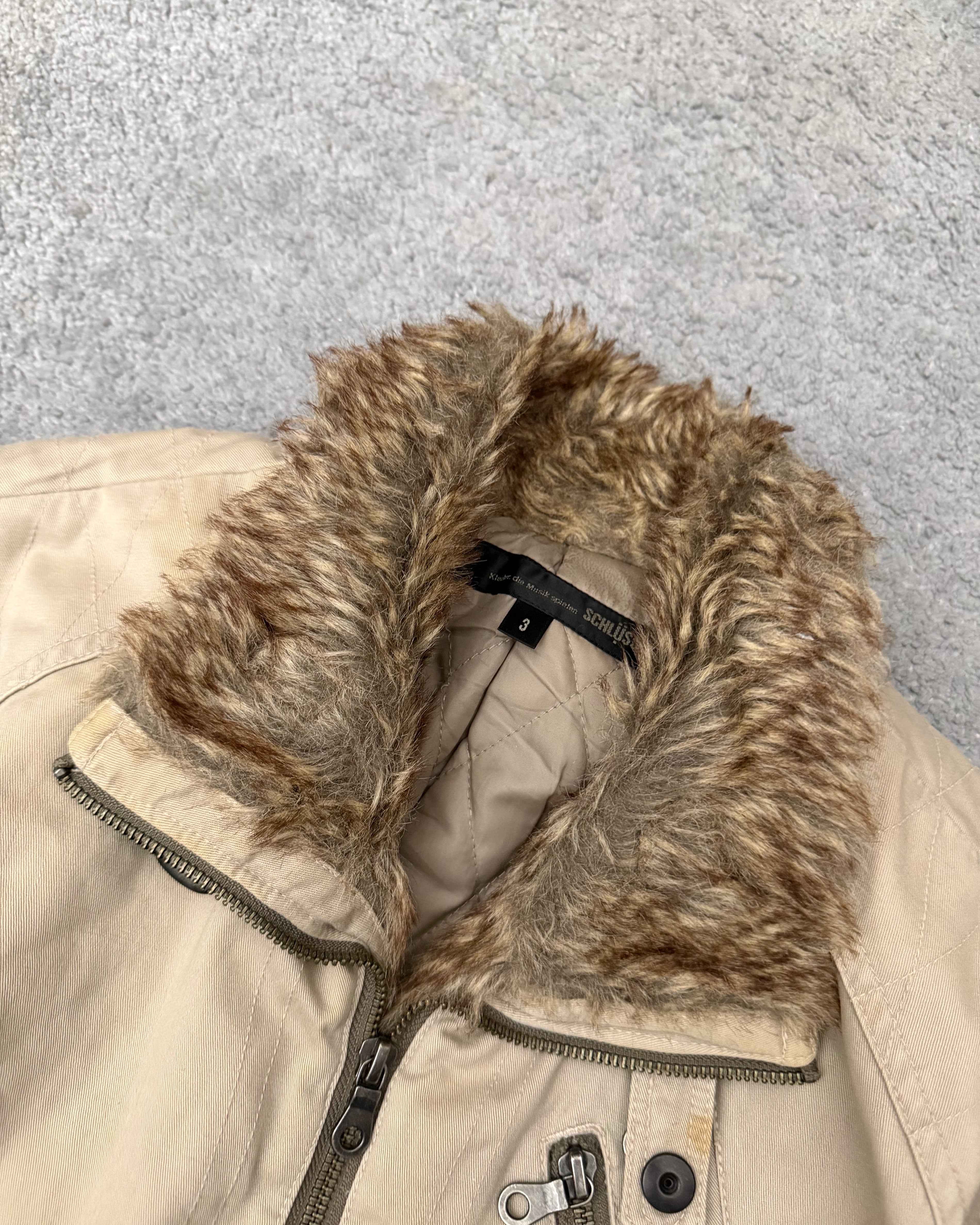 Schlussel Belted Fur Jacket