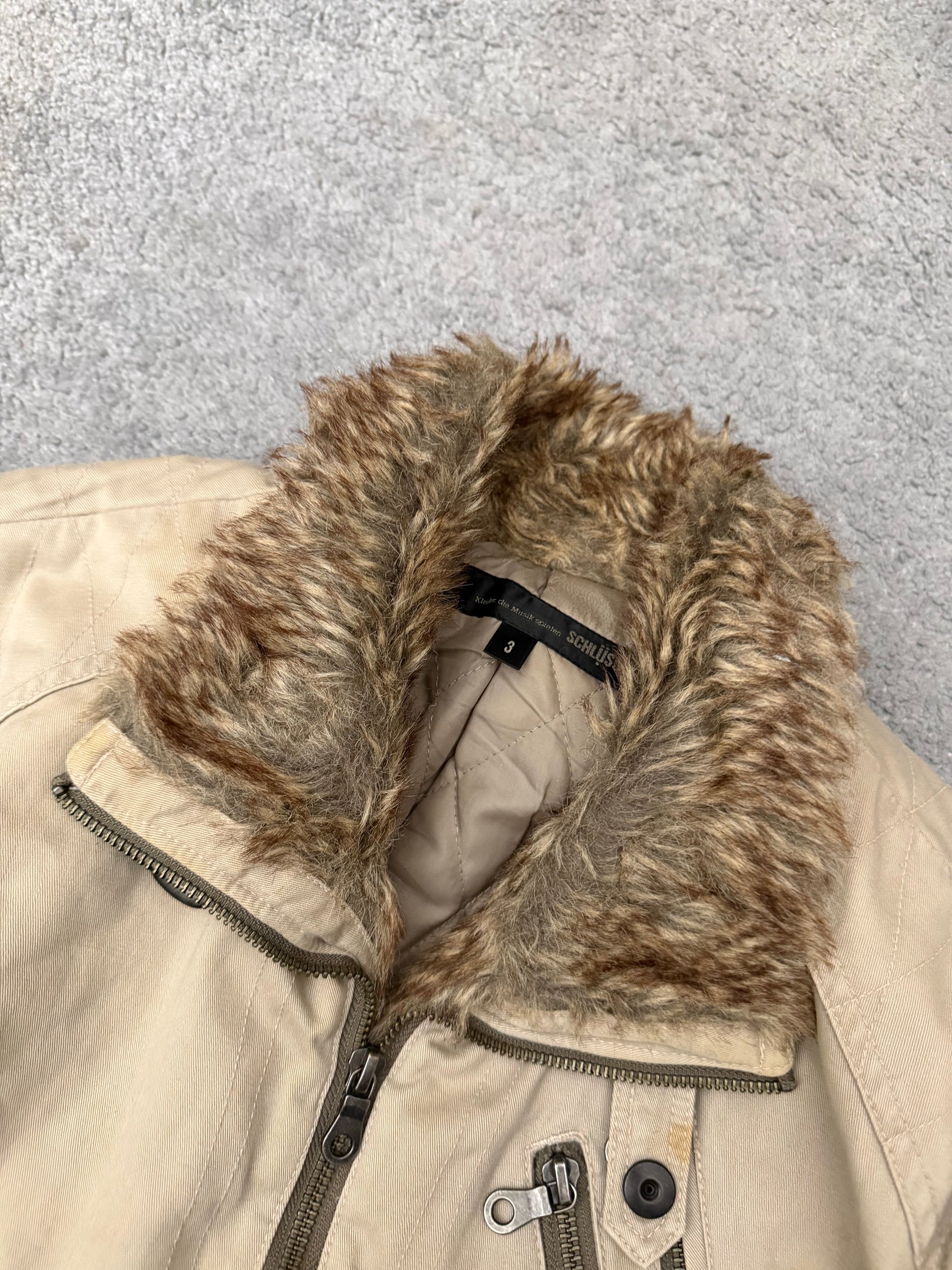Schlussel Belted Fur Jacket
