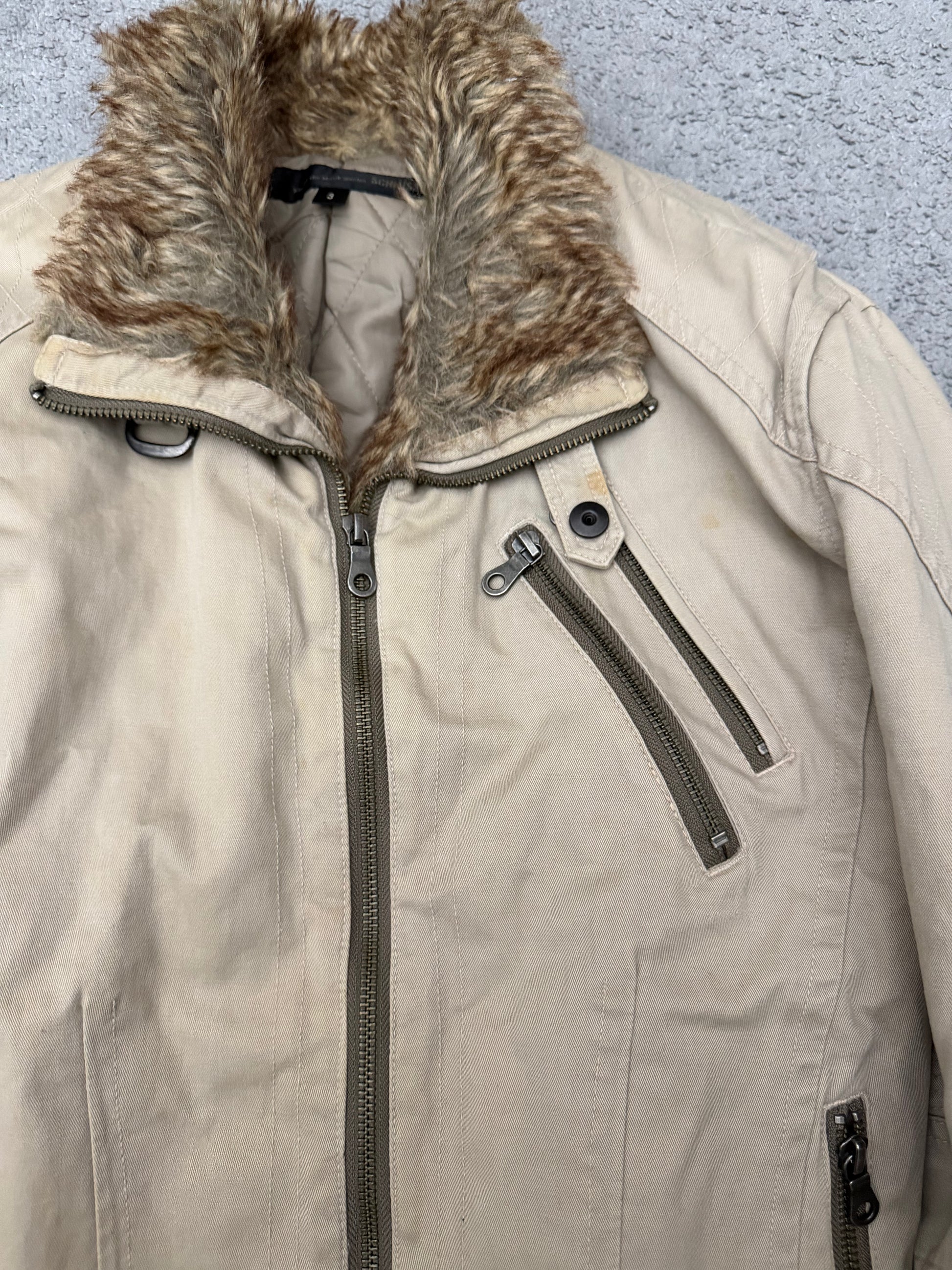 Schlussel Belted Fur Jacket