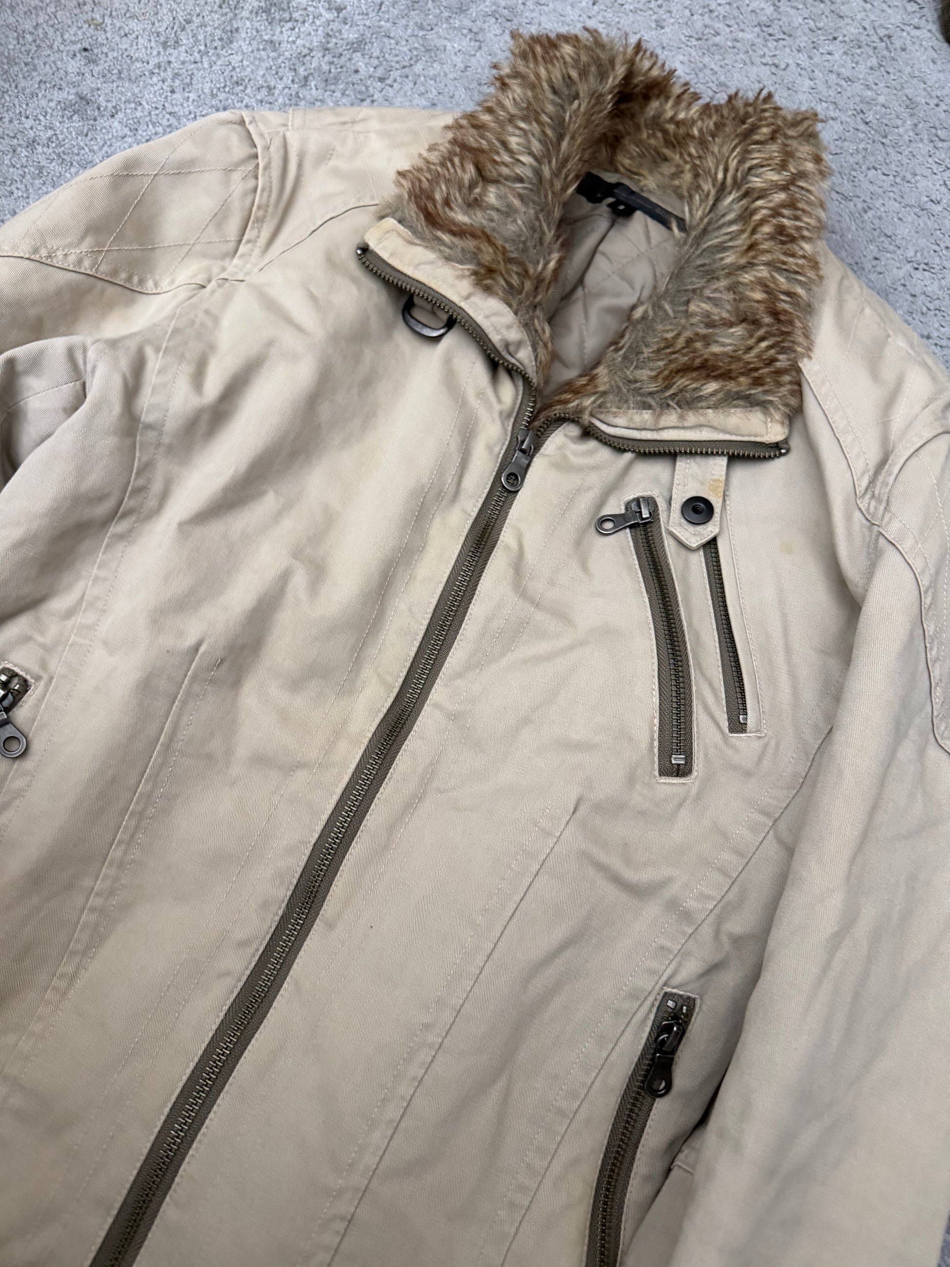 Schlussel Belted Fur Jacket