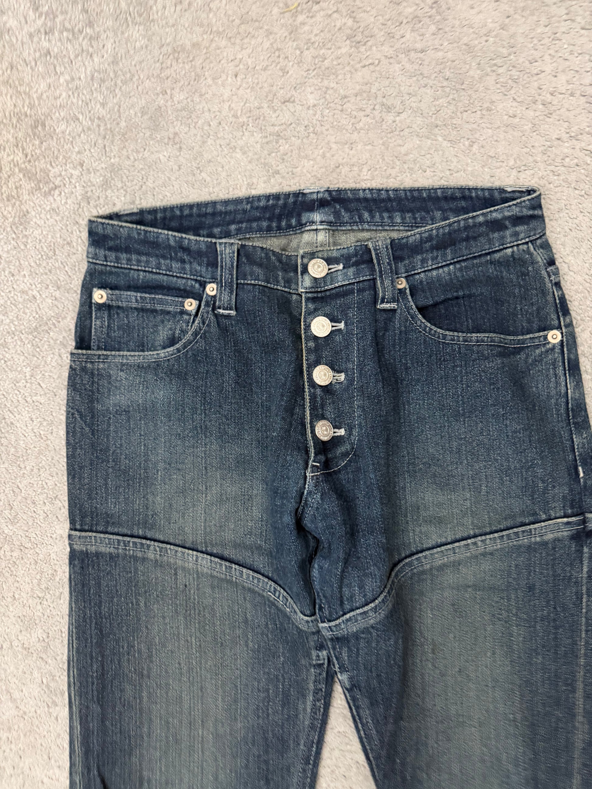 Tornado Mart Laced Up Tribal Flared Denim Pants