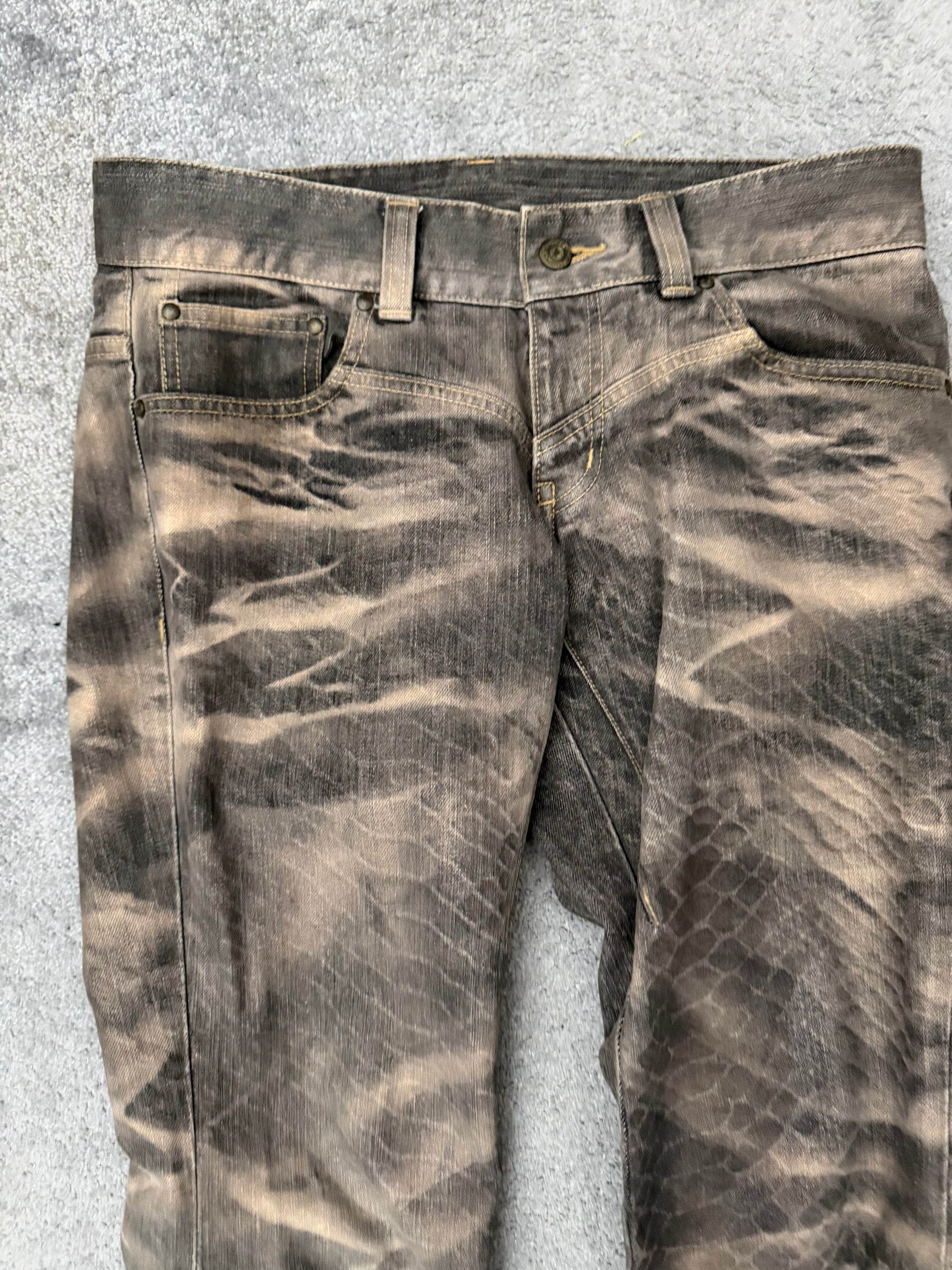 Tornado Mart Anaconda Sandstorm Hidden Laced Up Flared Pants