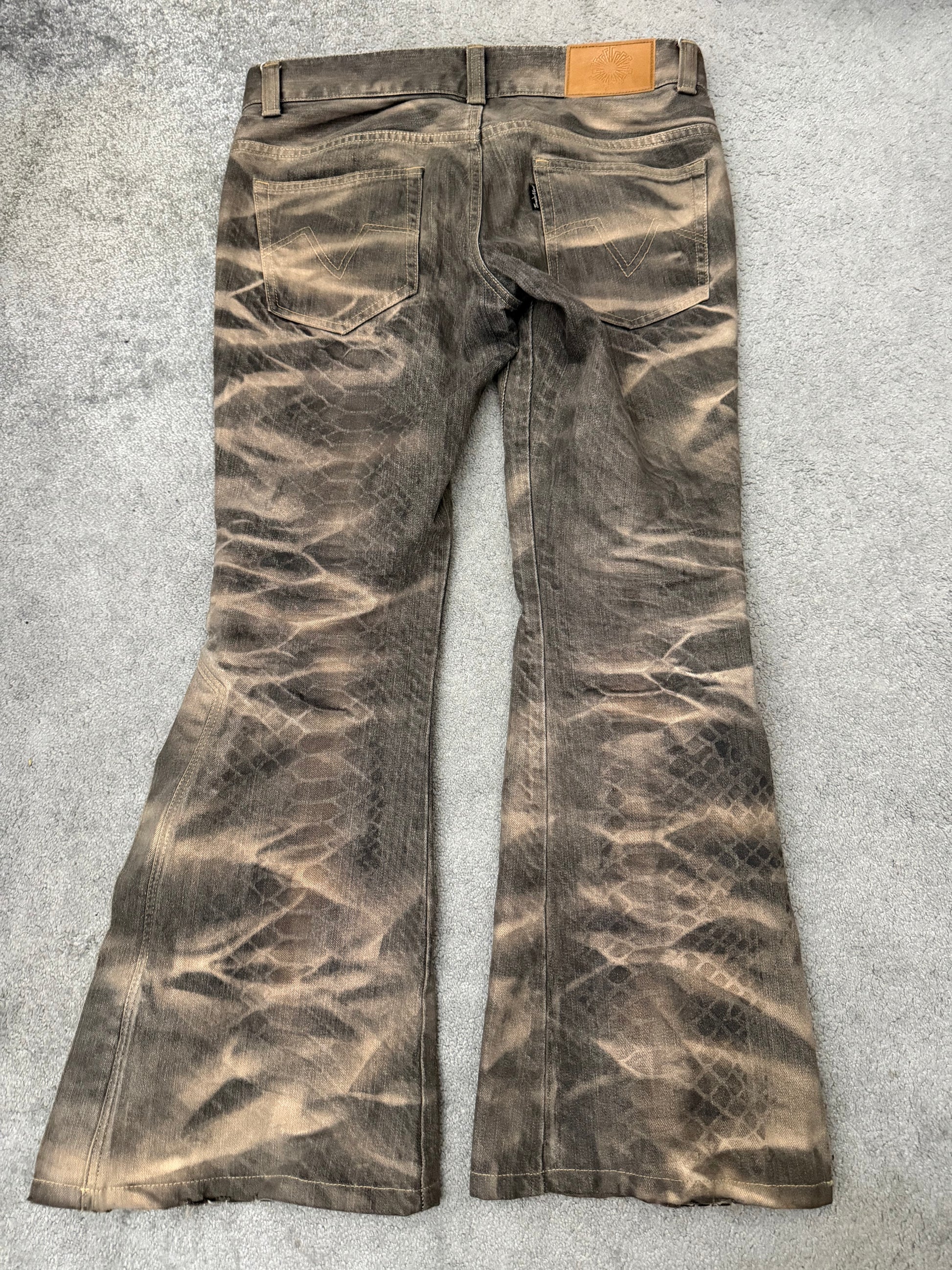 Tornado Mart Anaconda Sandstorm Hidden Laced Up Flared Pants