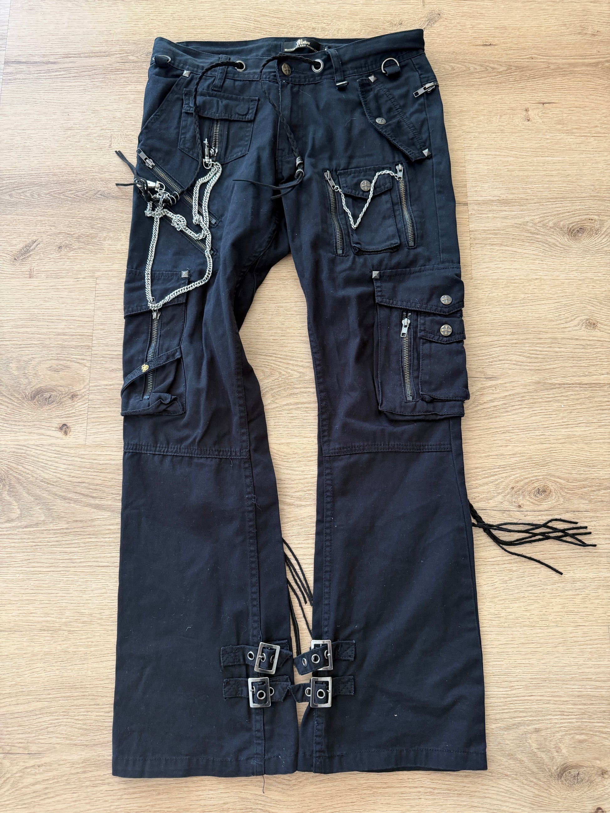 Midas 00‘s „4 x Laces“ Chained Flared Pants
