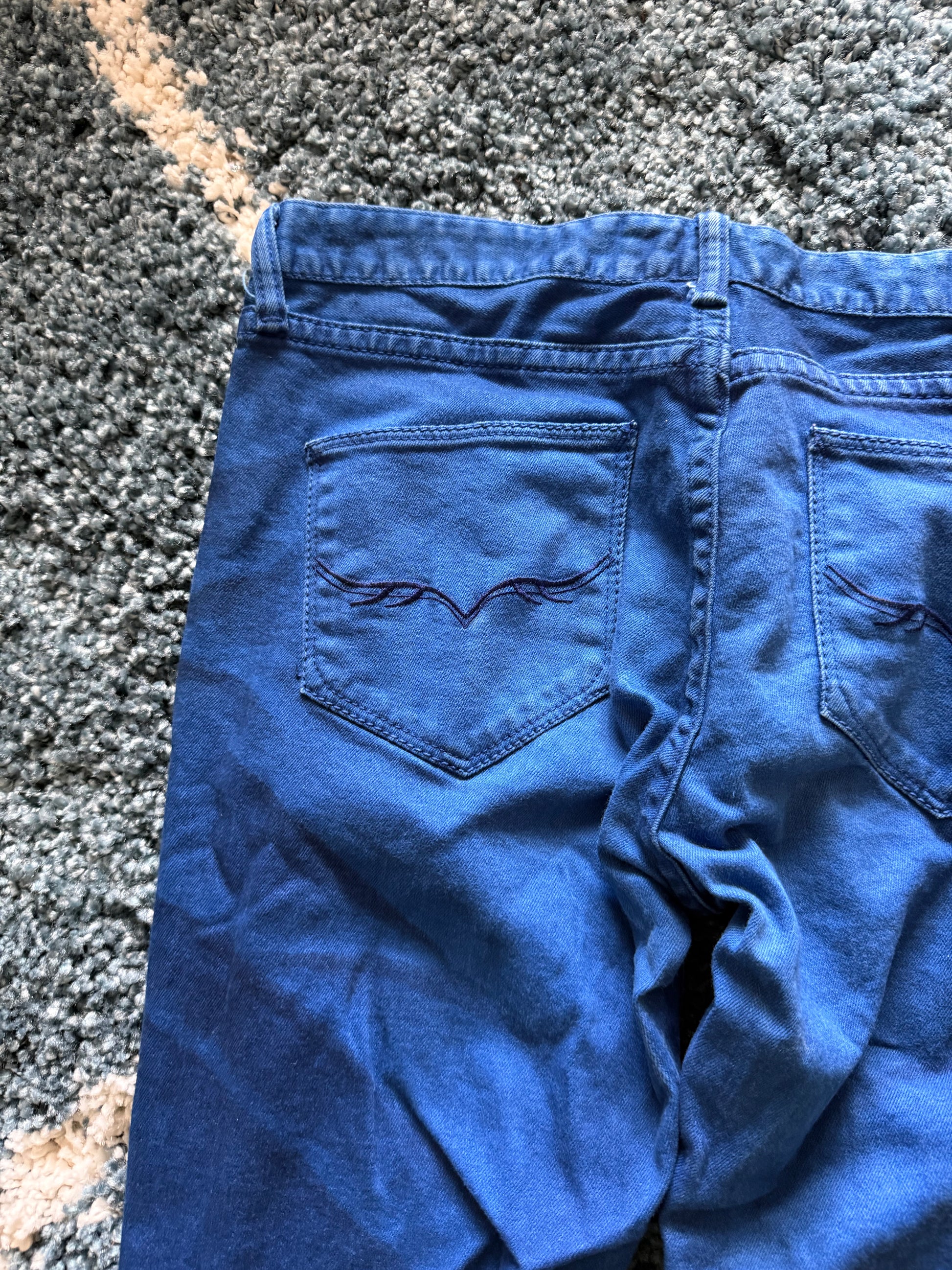 FUGA Tribal pockets flared denim