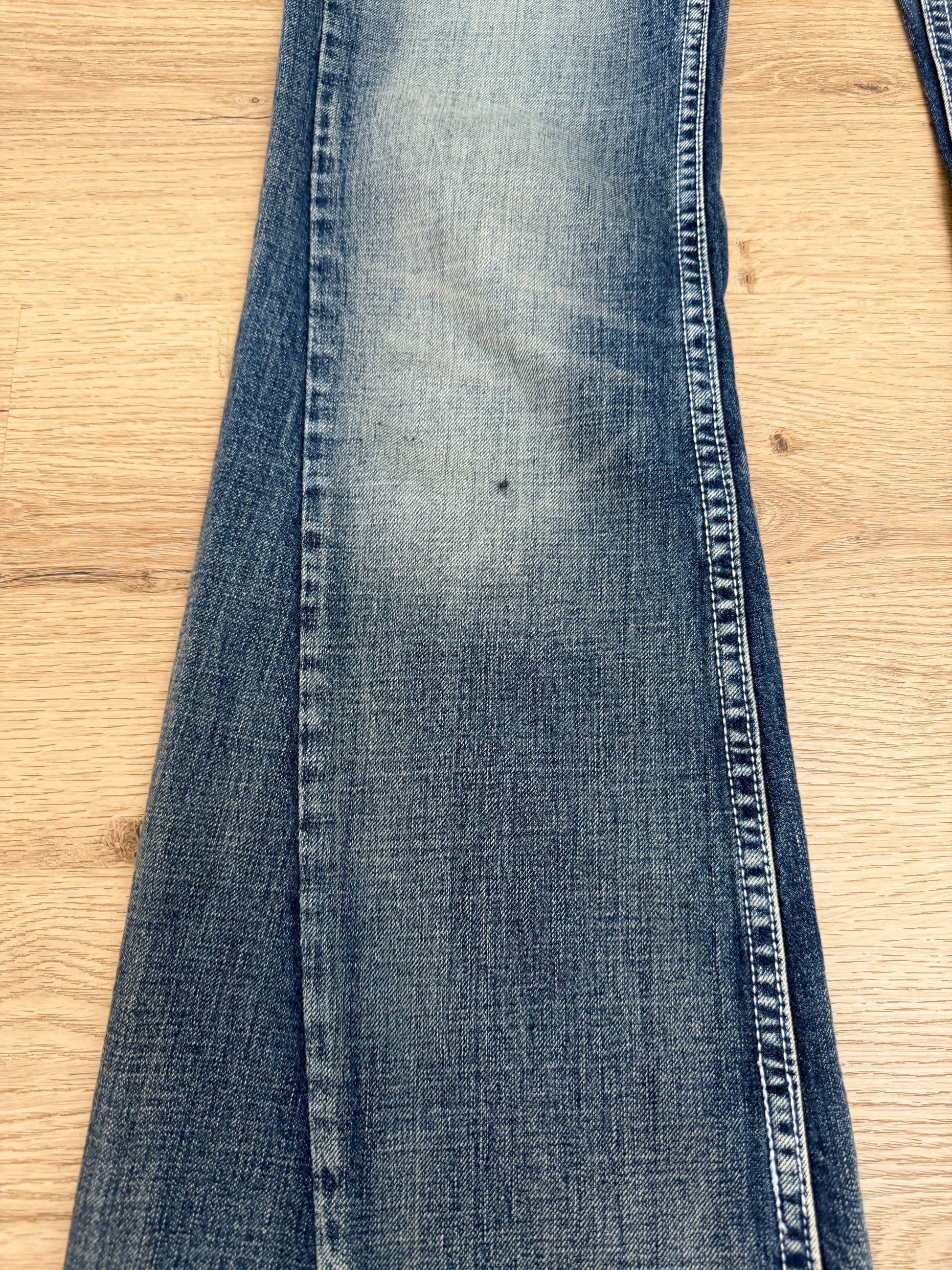 Tornado Mart Tribal Embroidery Flared Denim