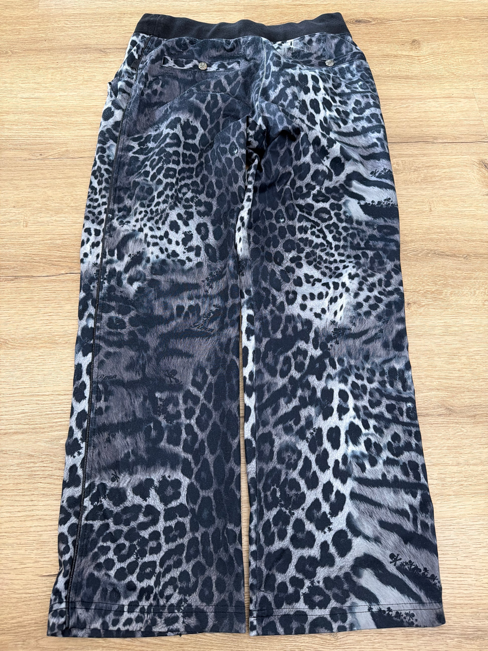Roen Leopard Skull Sweatpants