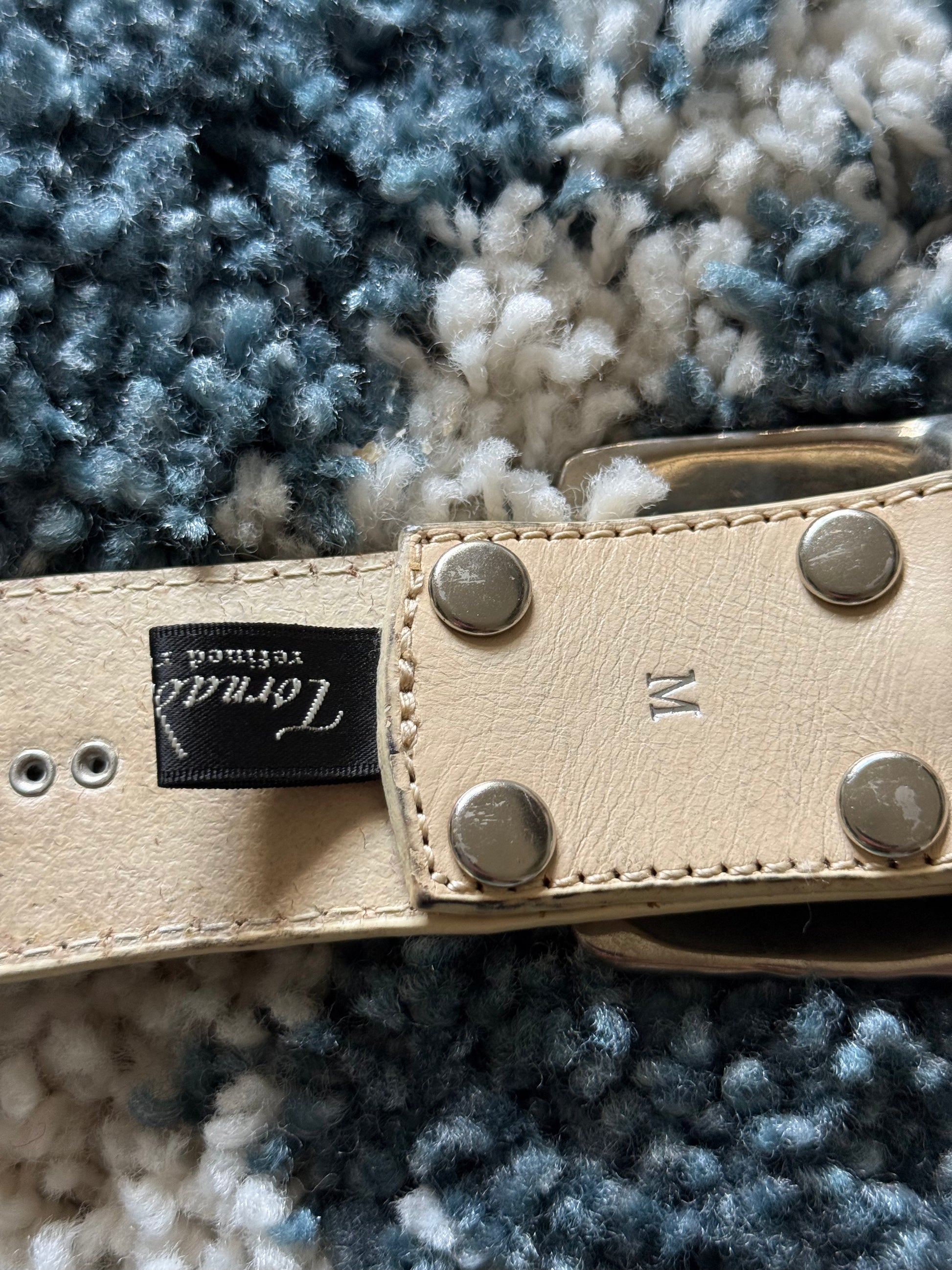 Tornado Mart Snakeskin Black Star Belt