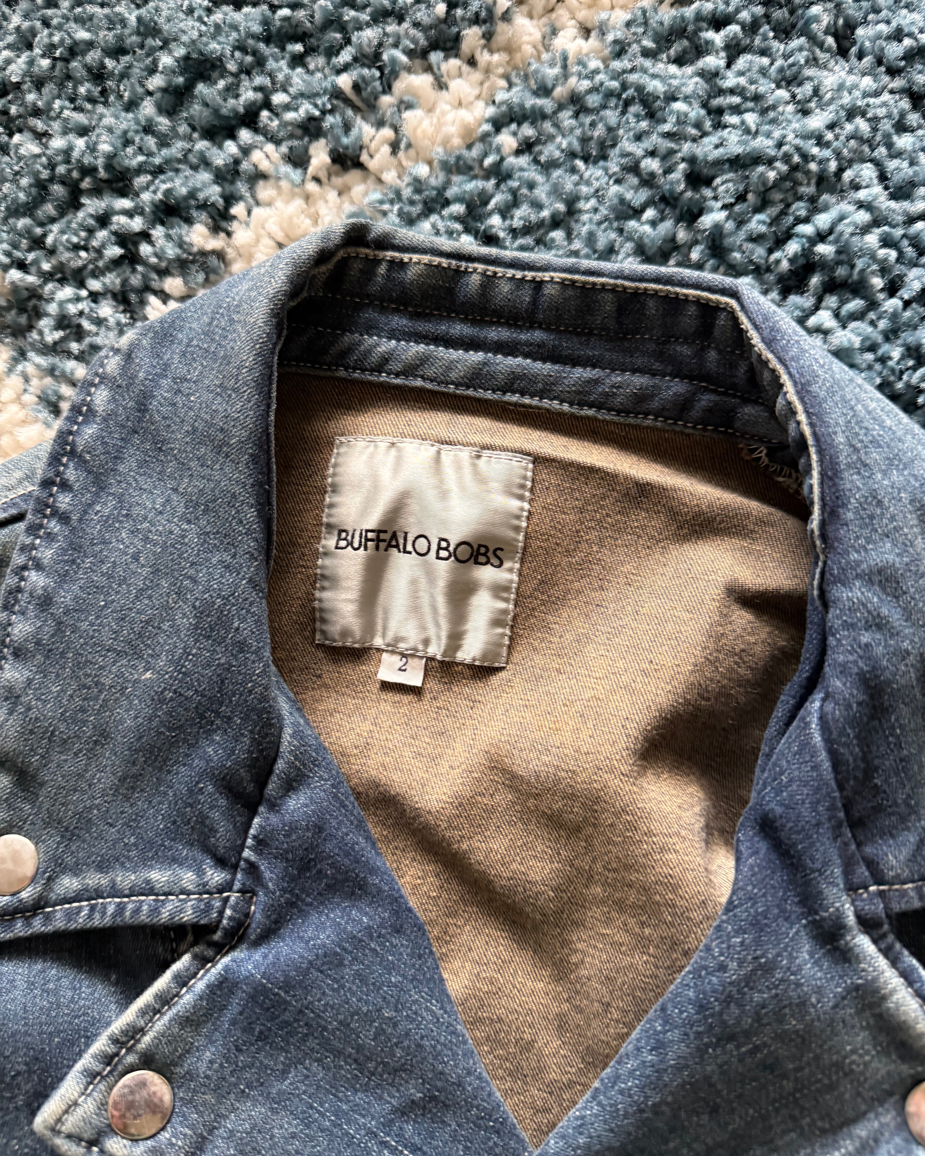 Buffalo Bobs multi function Asymetrical zipper denim jacket