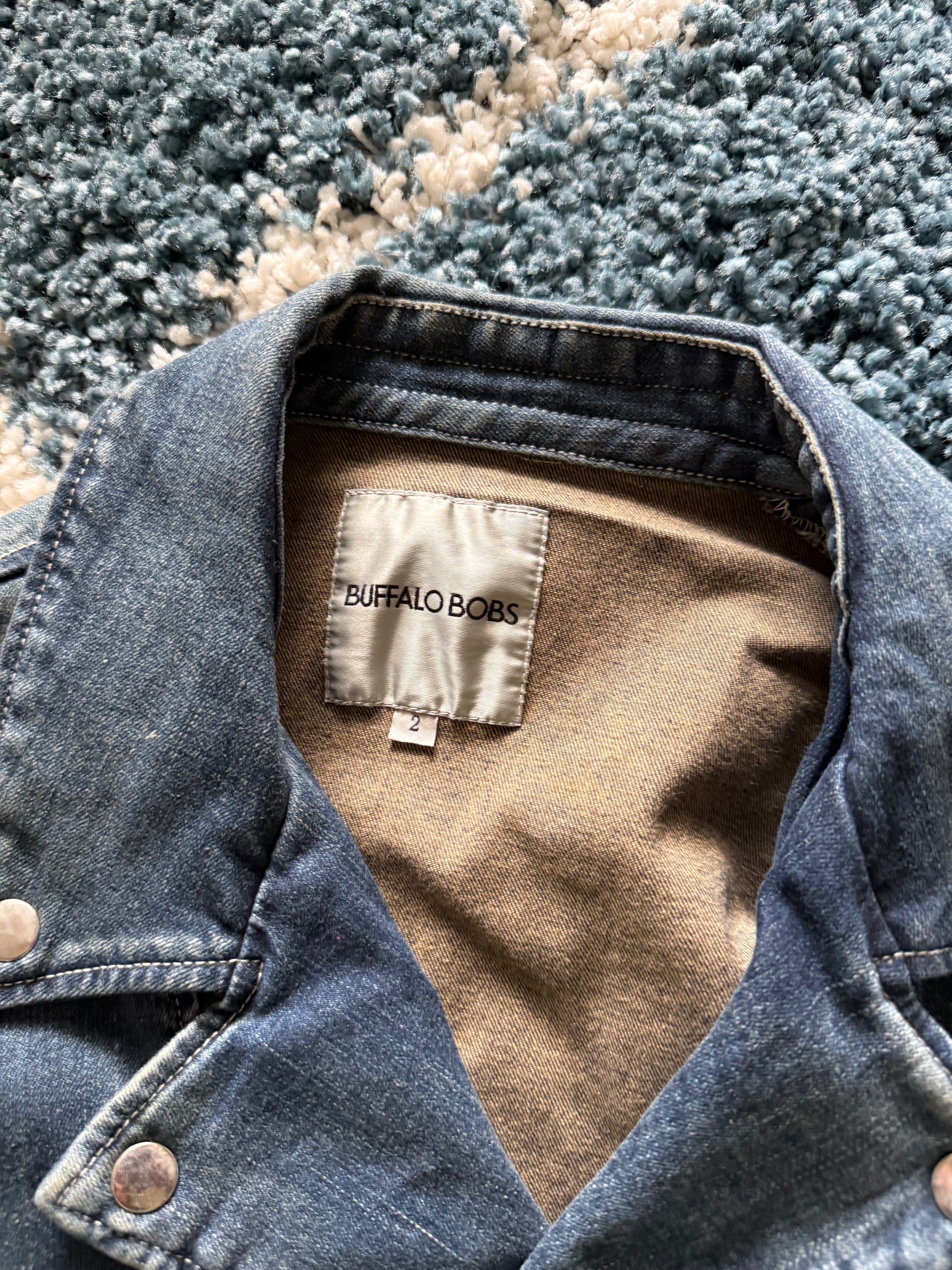 Buffalo Bobs multi function Asymetrical zipper denim jacket