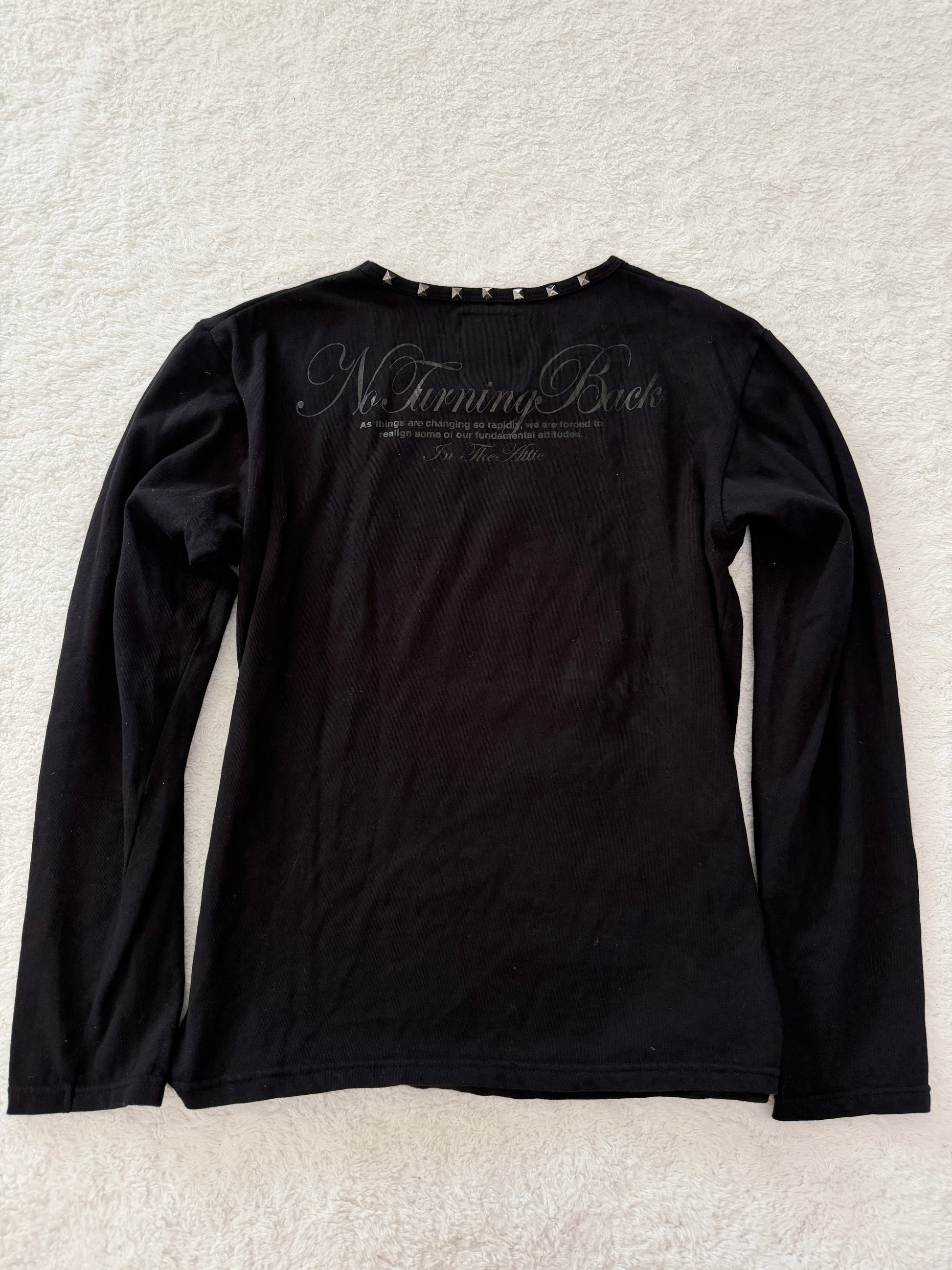 In The Attic Studded Poem Skull Longsleeve