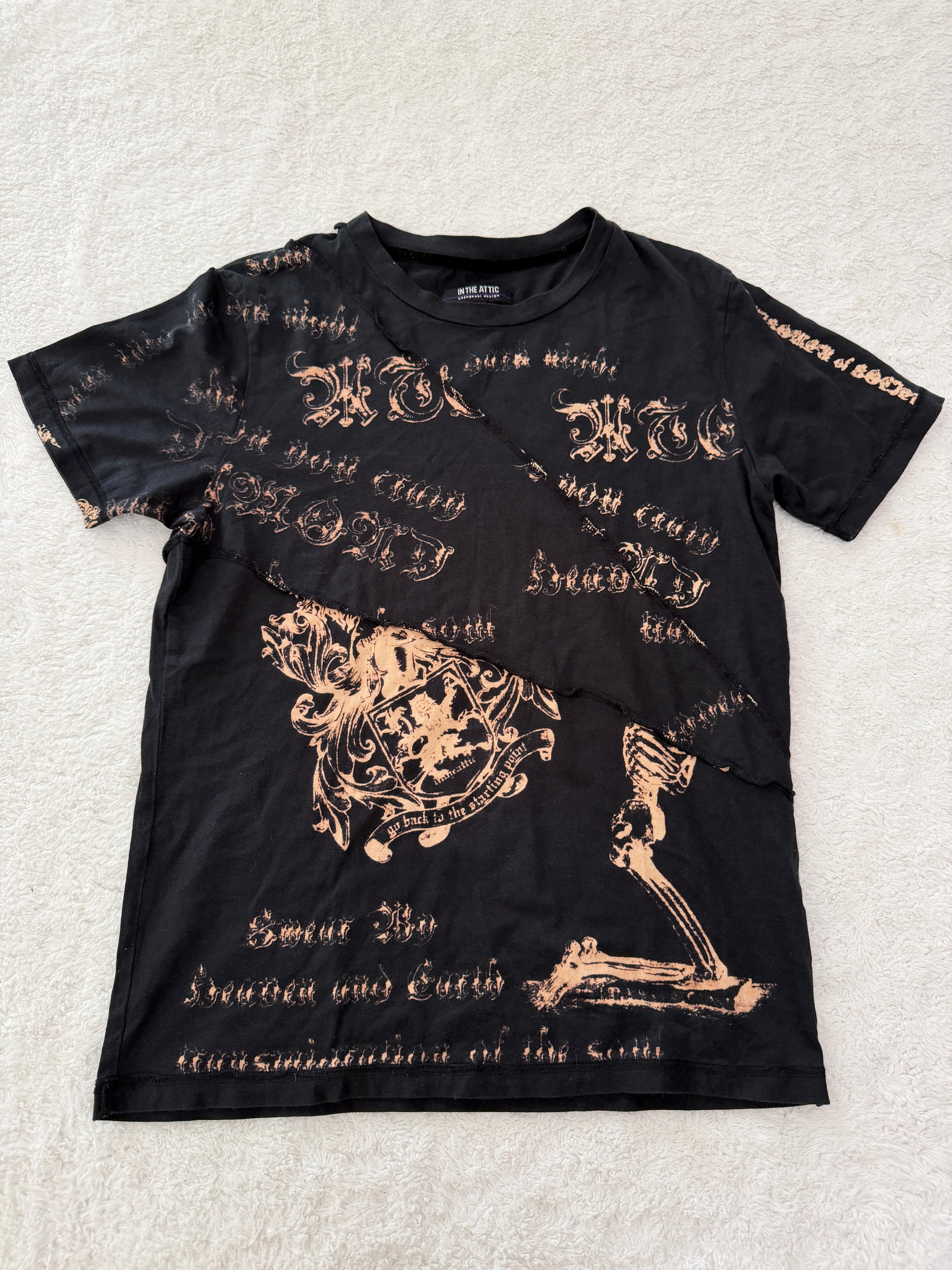 In The Attic Royal Skull Slashed Shirt