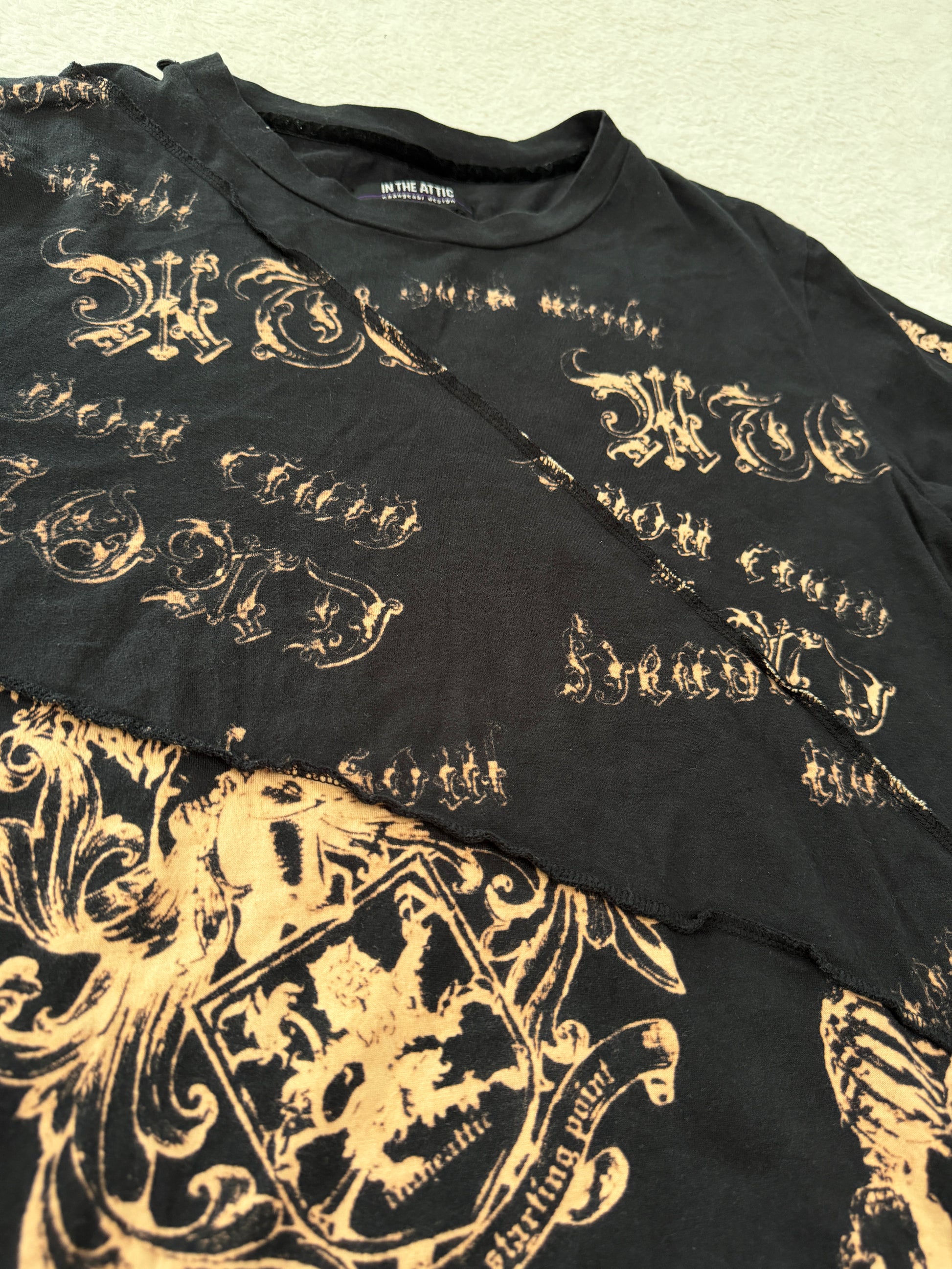In The Attic Royal Skull Slashed Shirt
