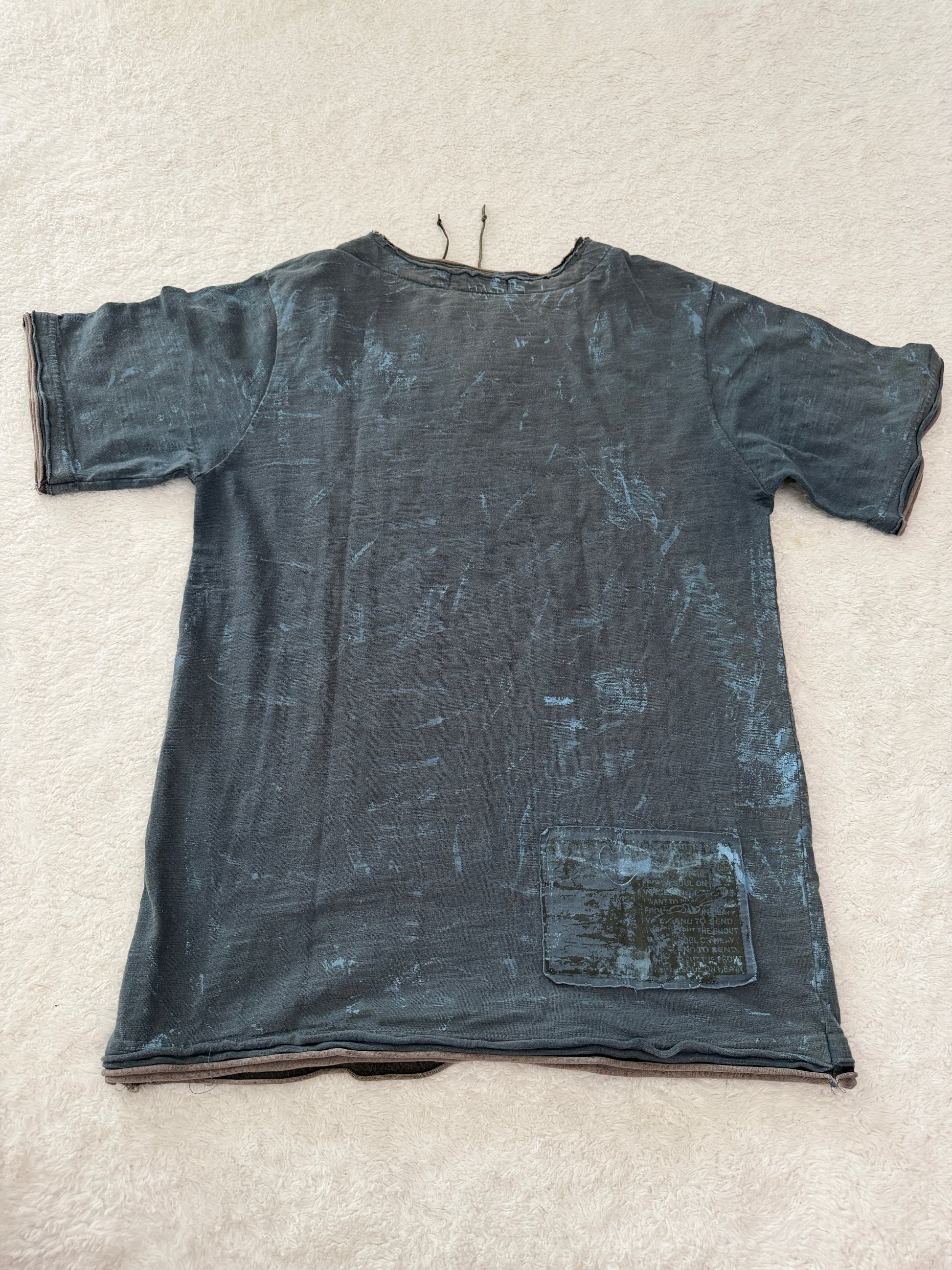 In The Attic Quadra Layered Laced Up Patched Shirt