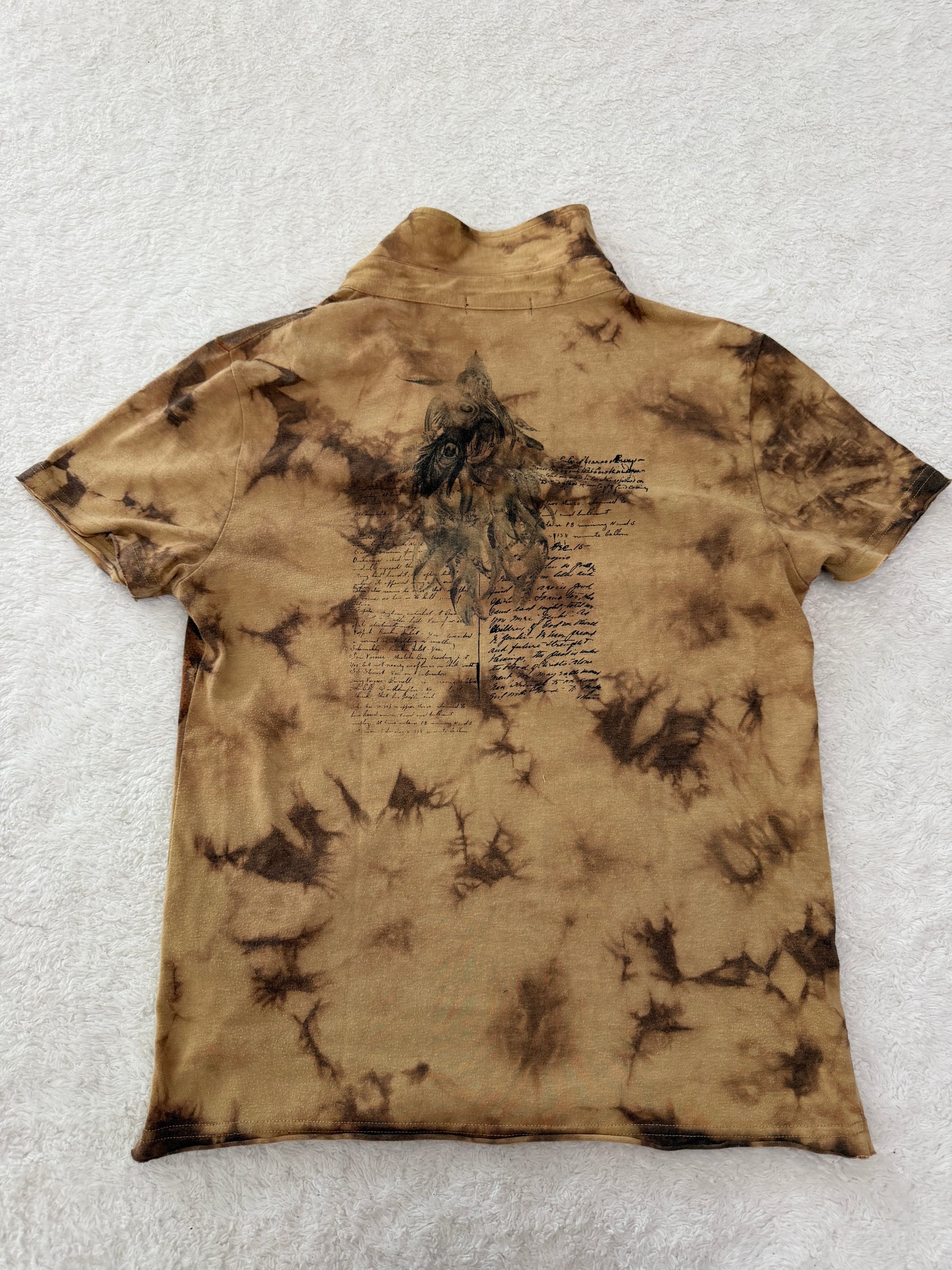 In The Attic Tribal Peacock Poem Polo Shirt
