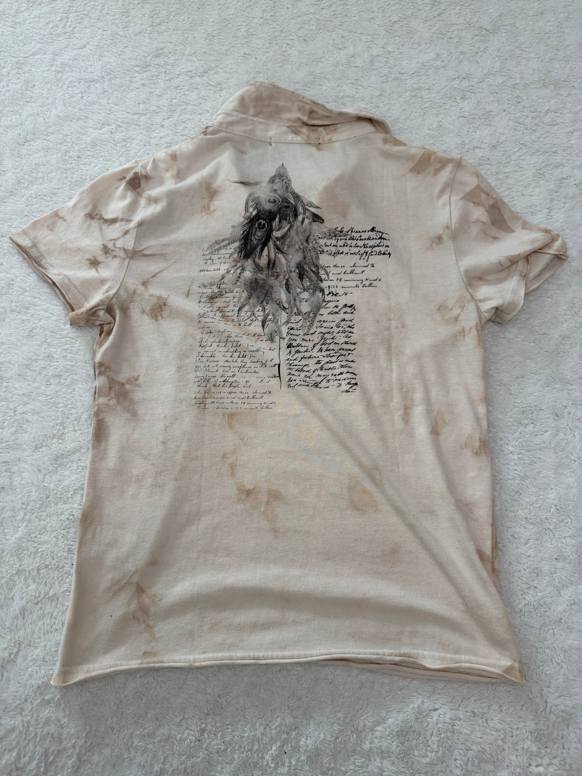 In The Attic Tribal Peacock Poem Polo Shirt