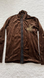 Tornado Mart Bronze Velour Tribal Rose Track Jacket