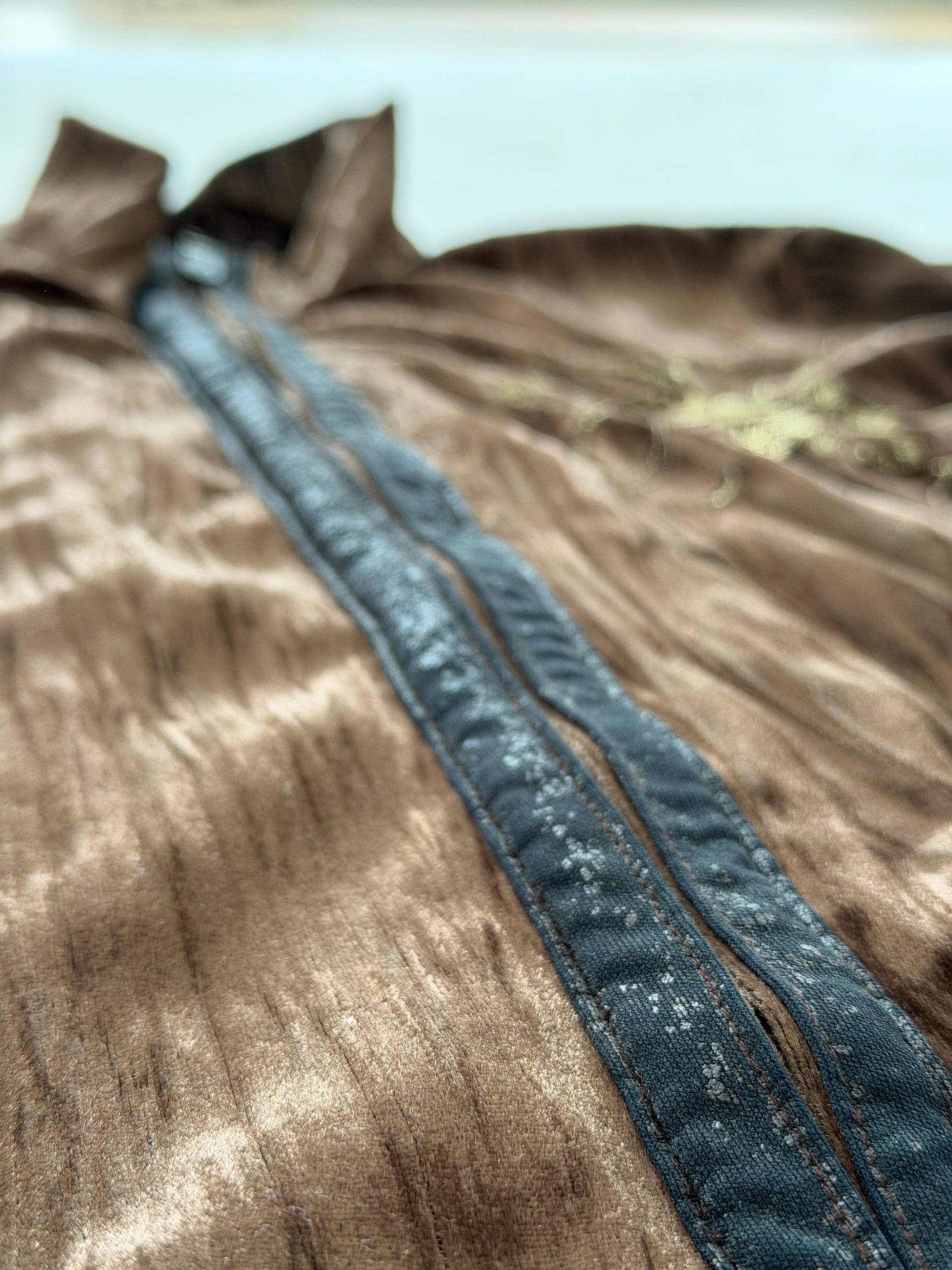 Tornado Mart Bronze Velour Tribal Rose Track Jacket