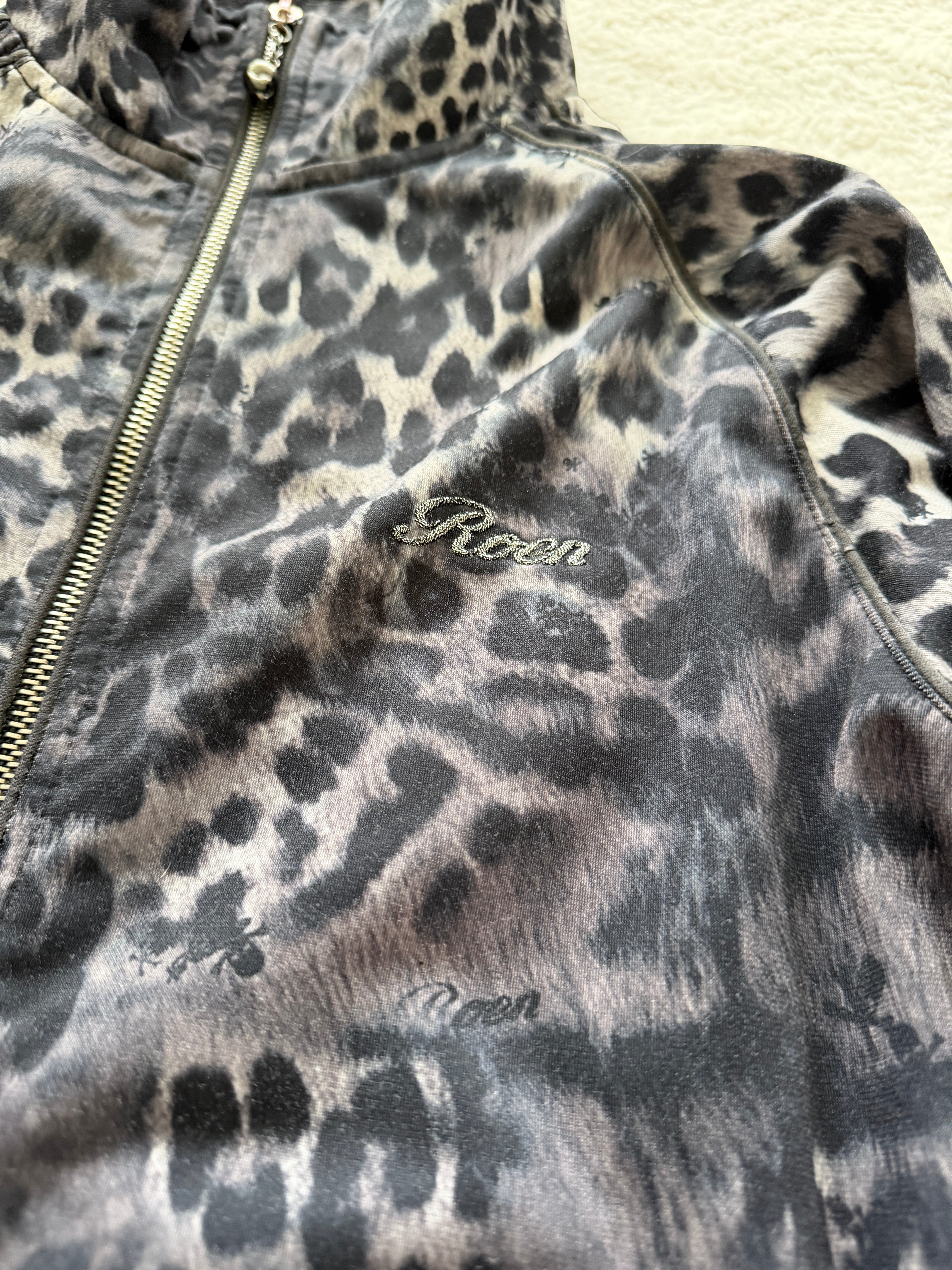 Roen Leopard Skull Track Jacket