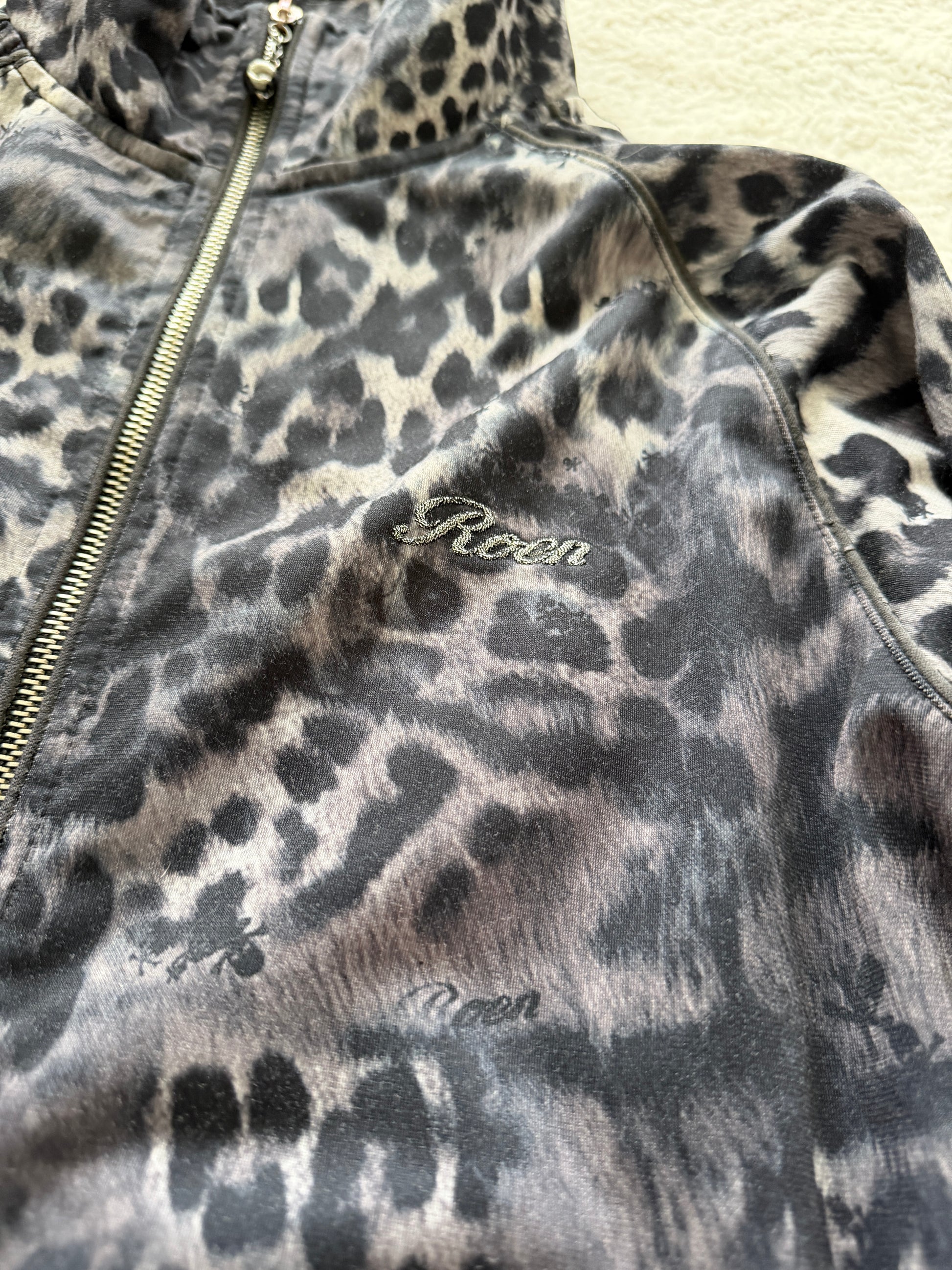 Roen Leopard Skull Track Jacket