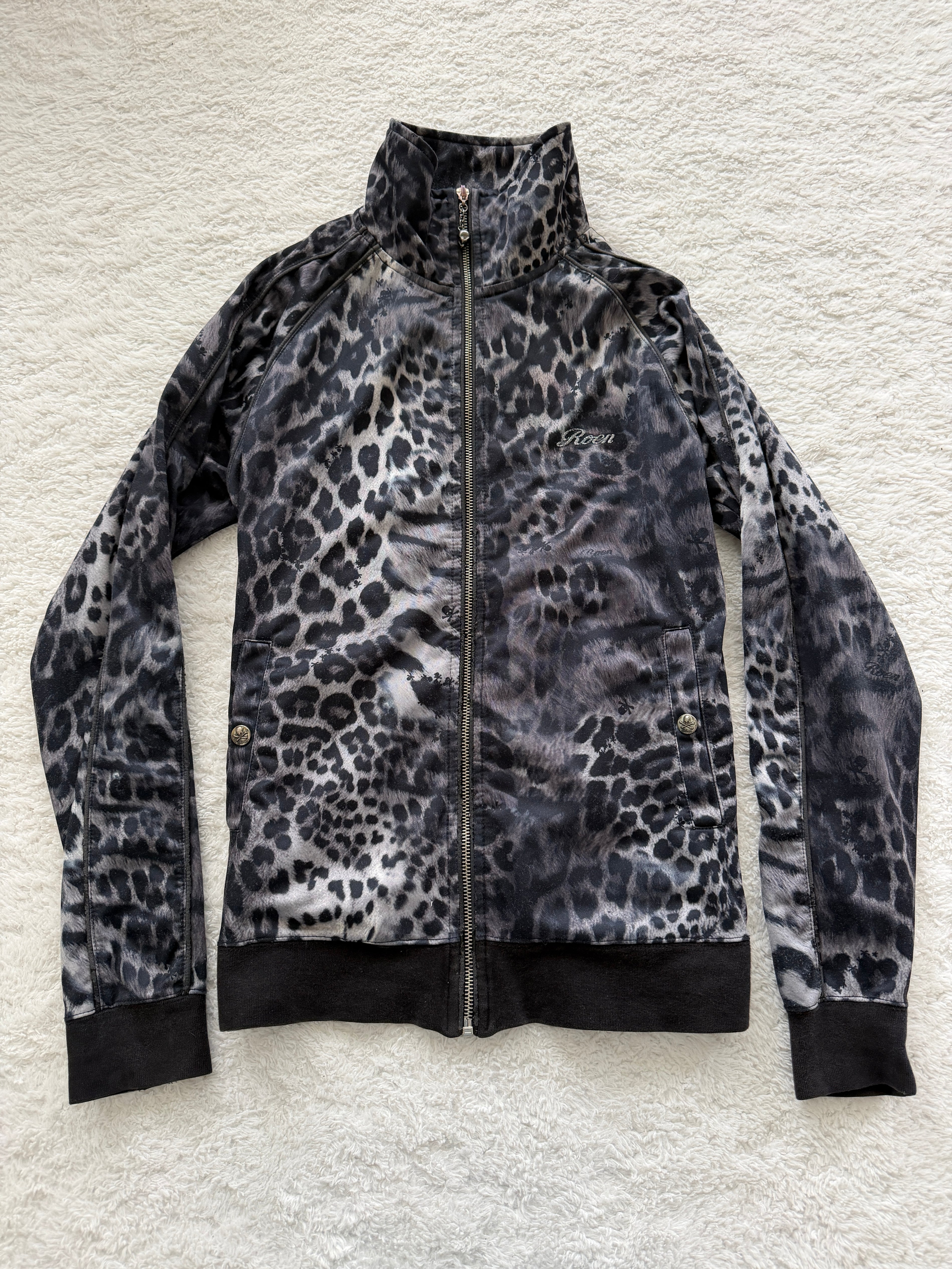 Roen Leopard Skull Track Jacket
