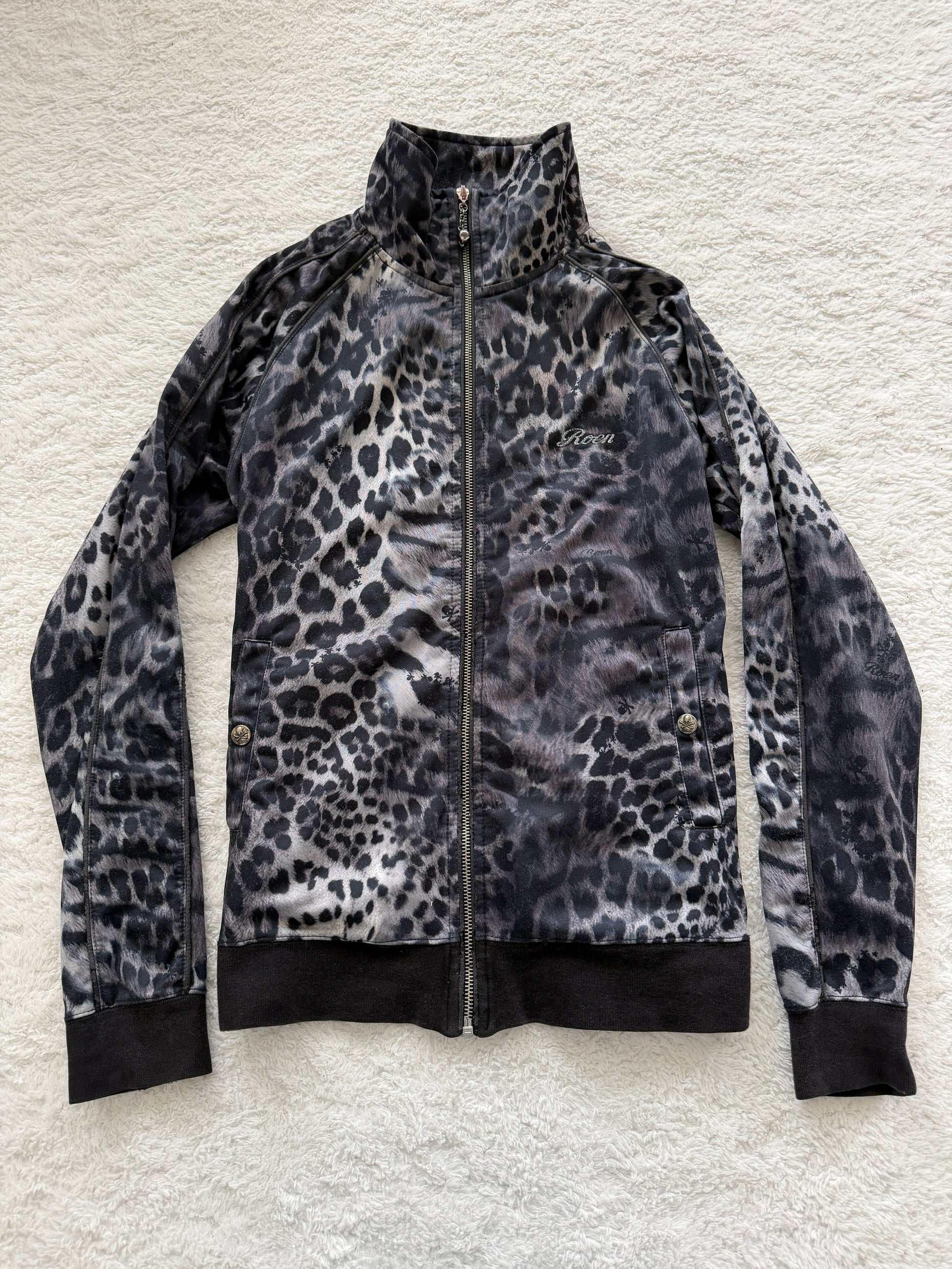 Roen Leopard Skull Track Jacket
