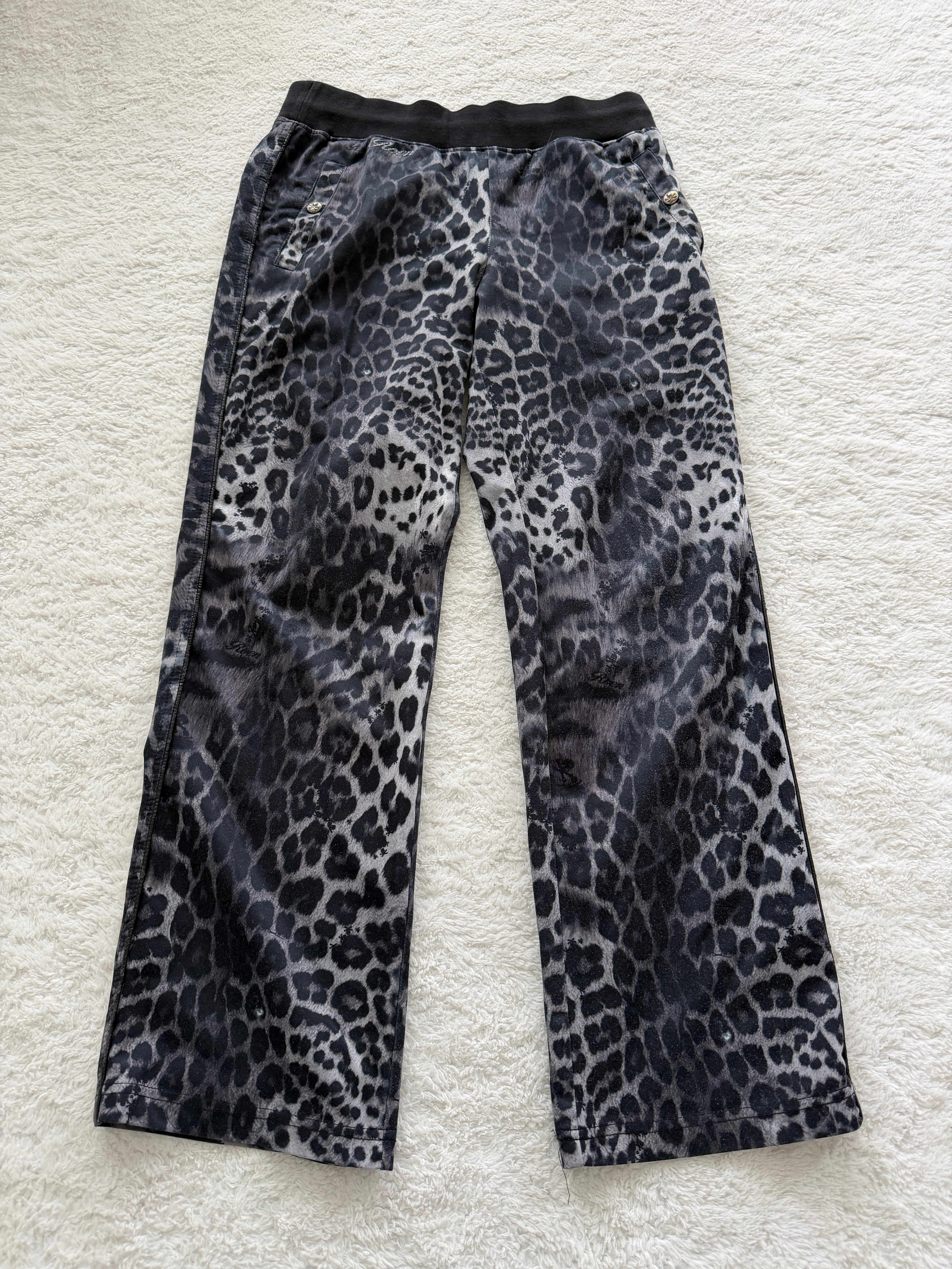 Roen Leopard Skull Track Pants
