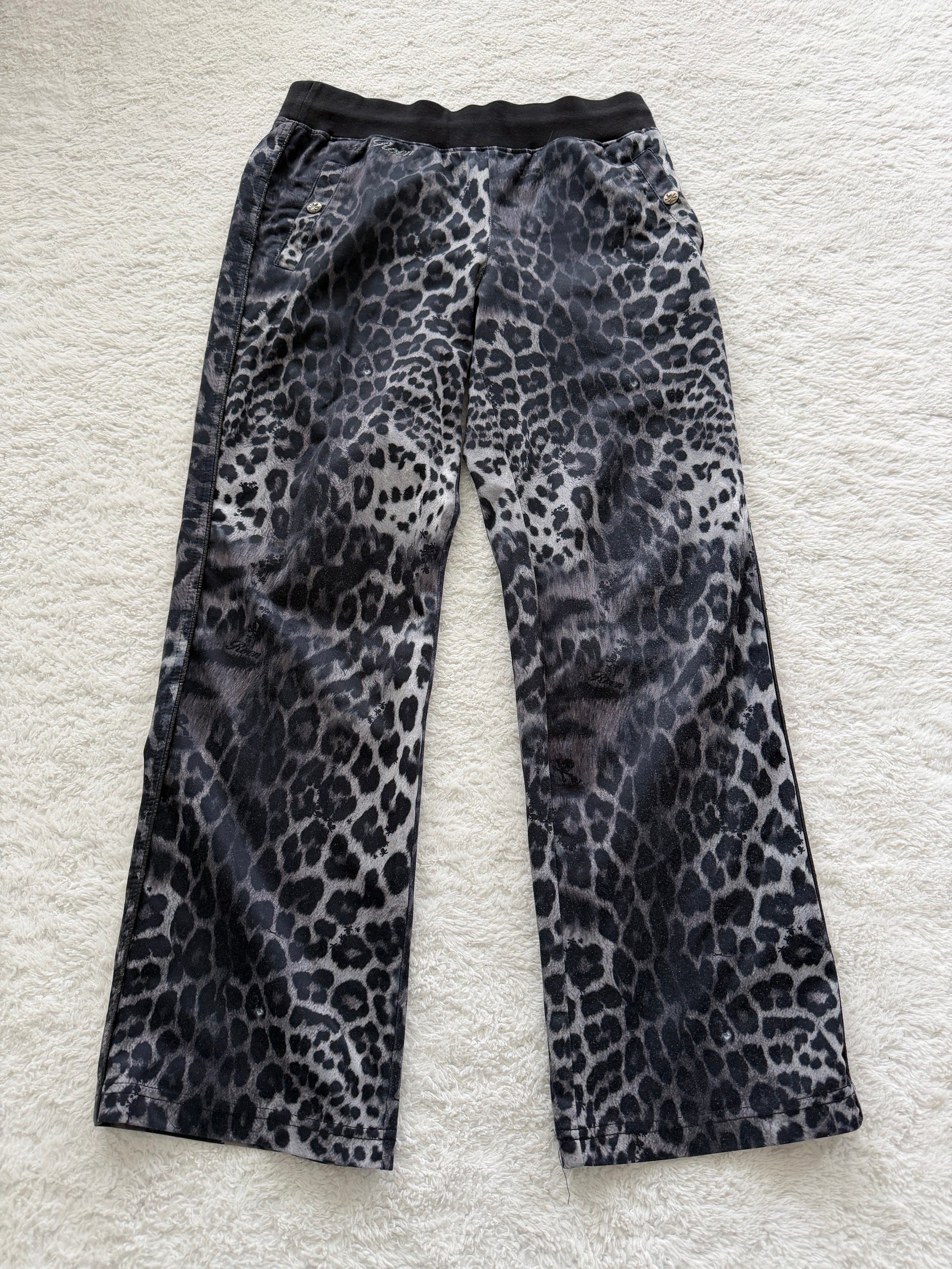 Roen Leopard Skull Track Pants