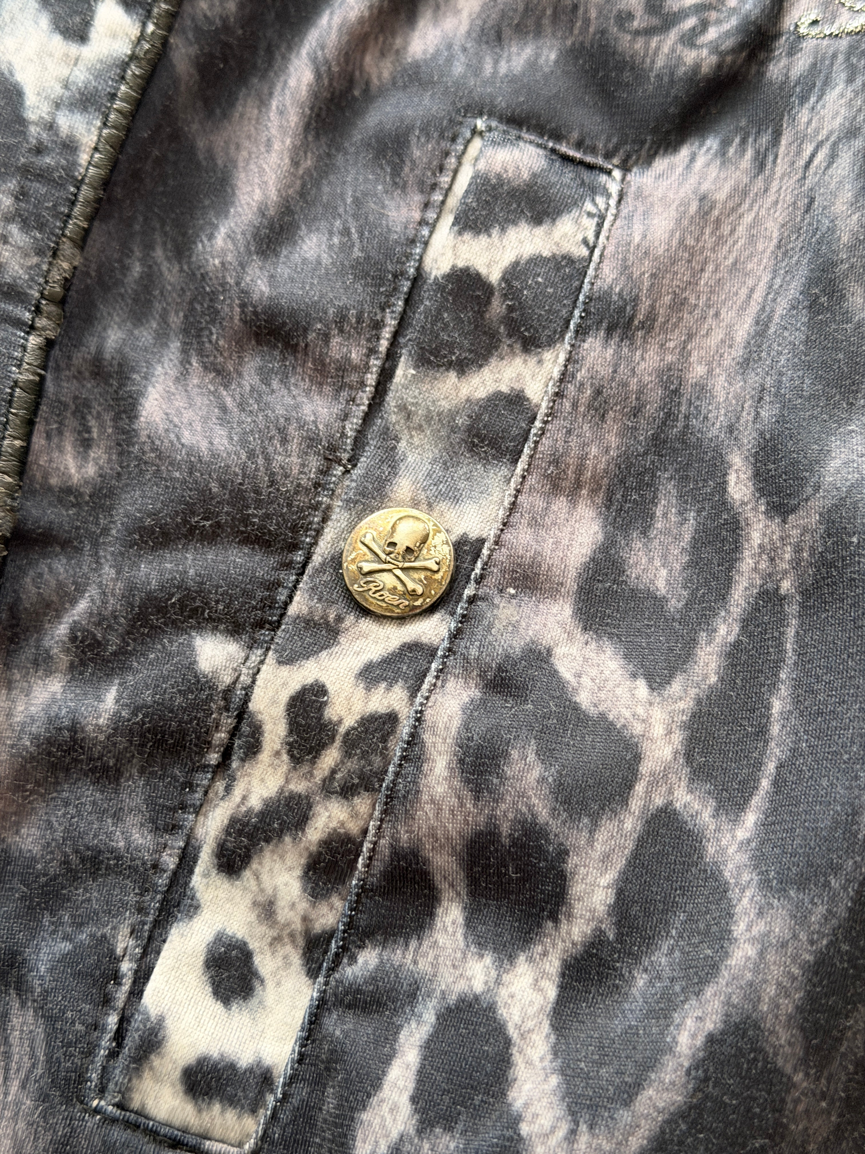 Roen Leopard Skull Track Pants