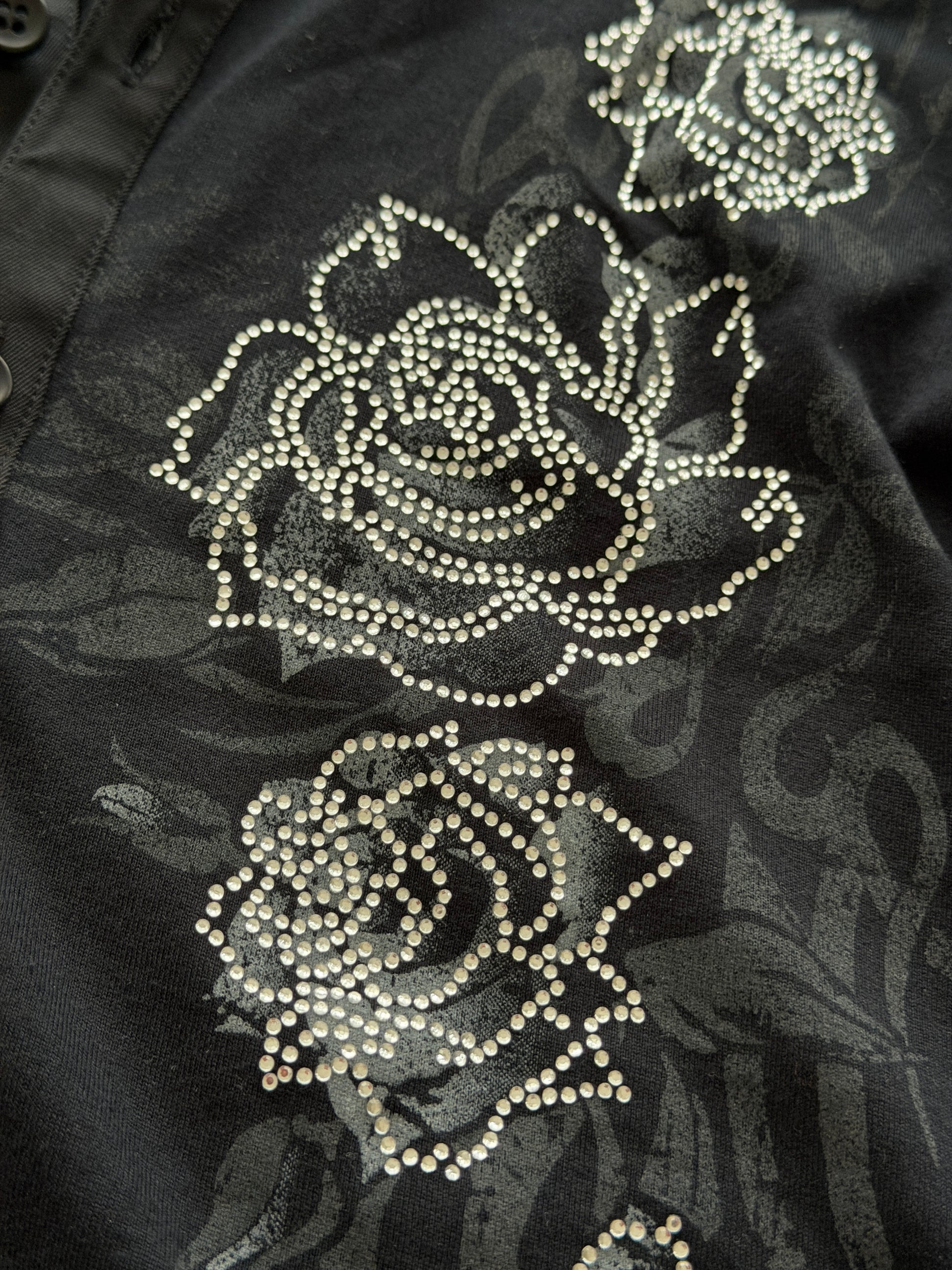 Tornado Mart Rhinestone Rose Tribal Shirt