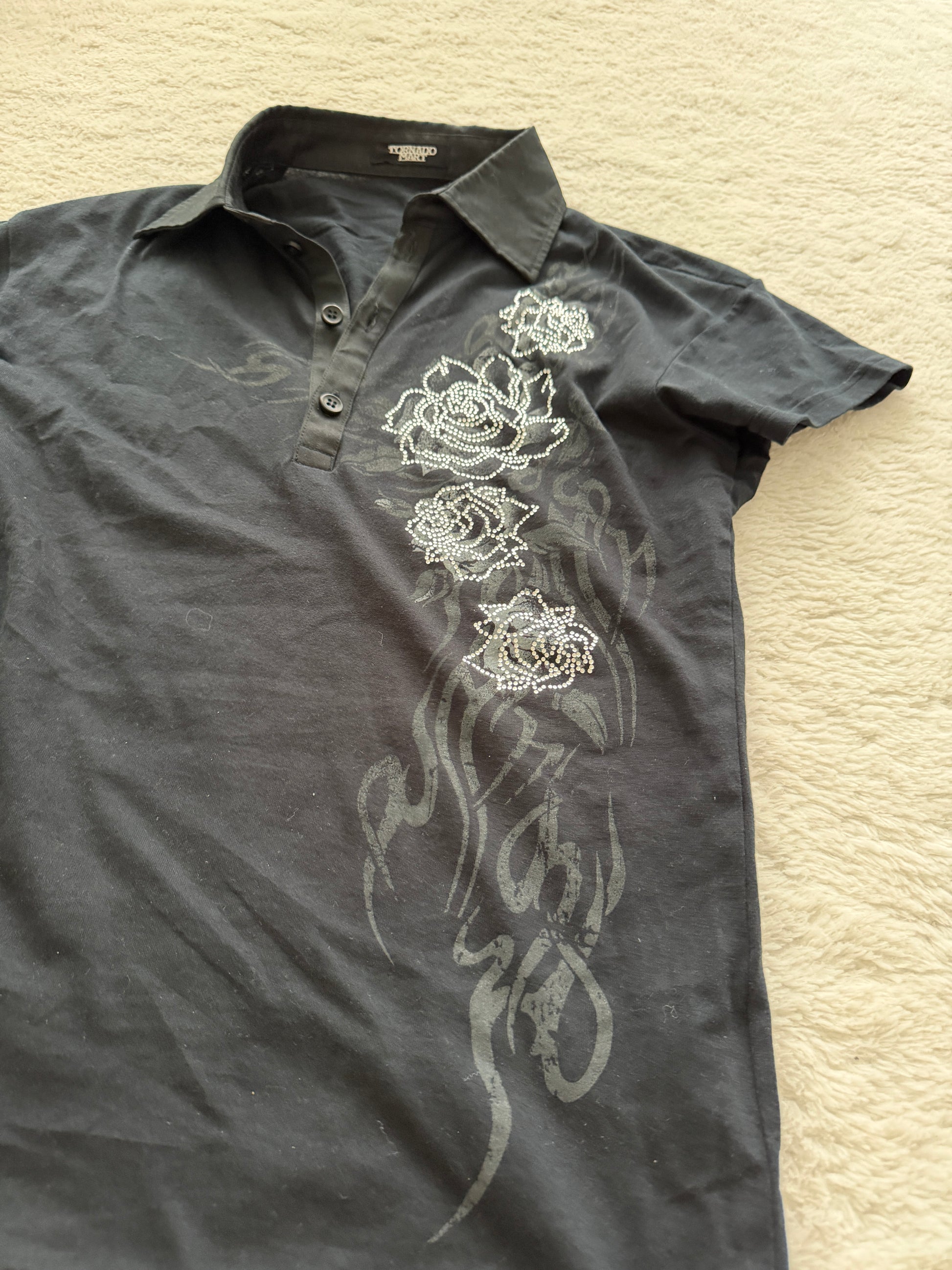 Tornado Mart Rhinestone Rose Tribal Shirt