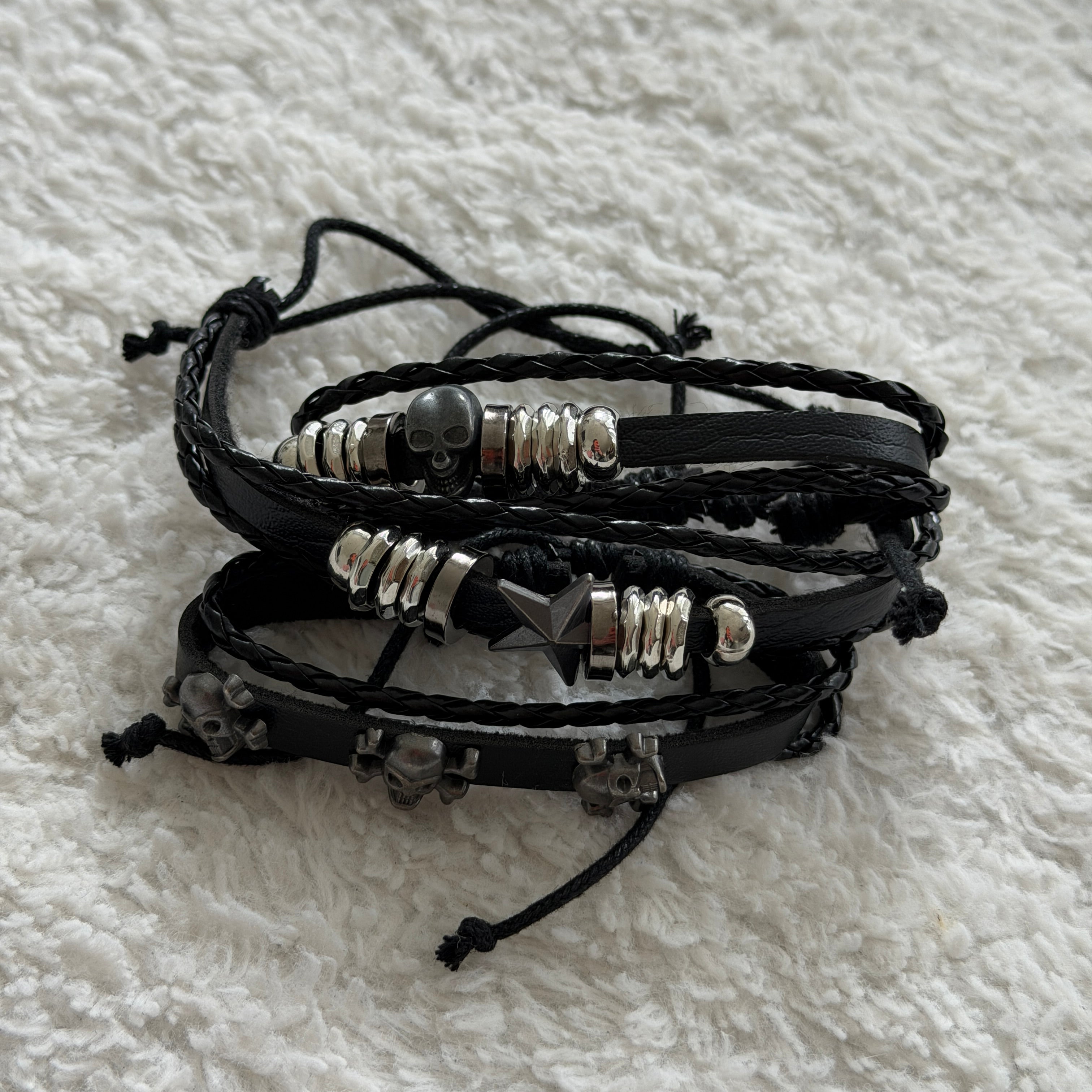 Bracelet Skull & Star Set