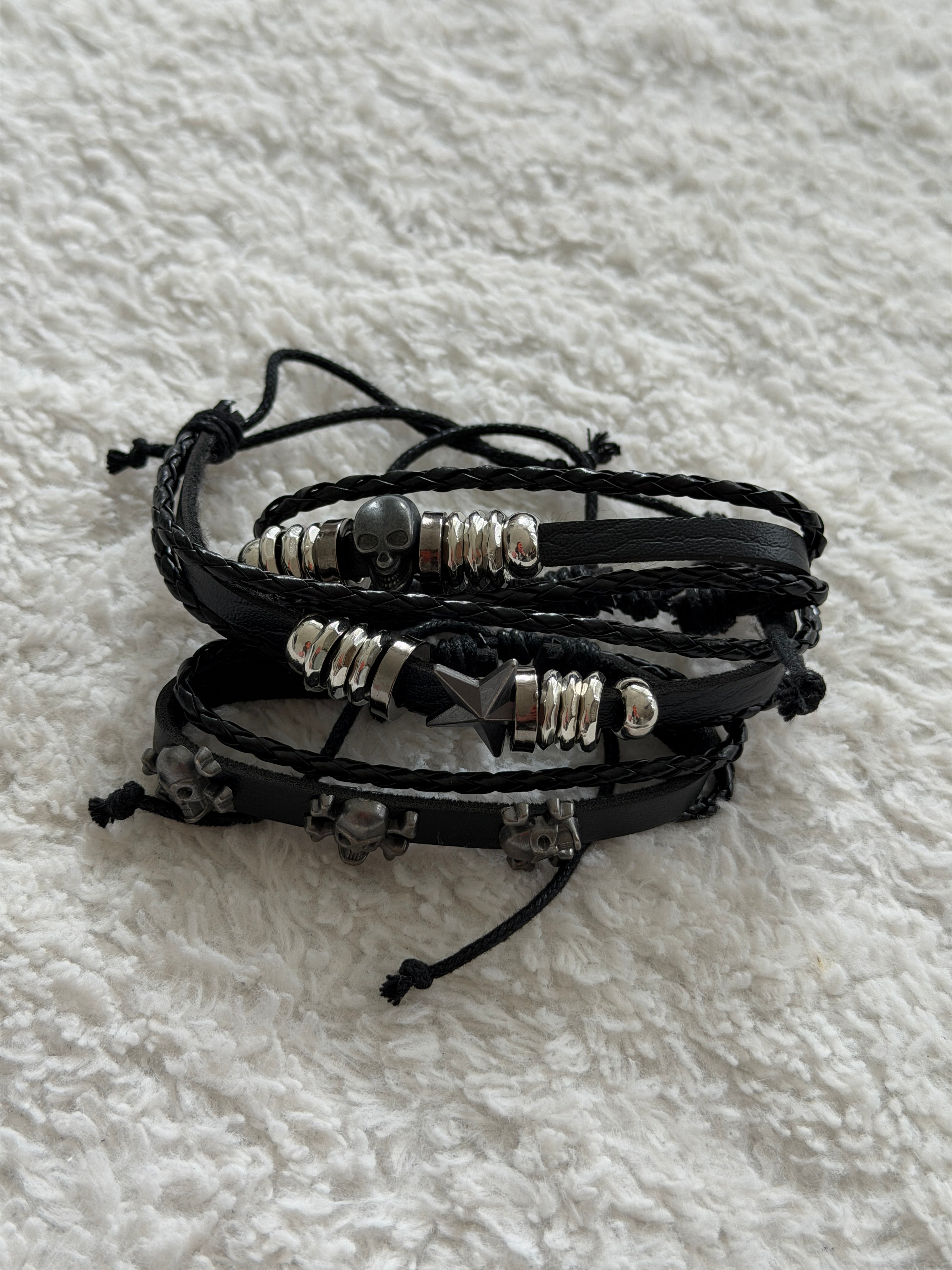 Bracelet Skull & Star Set