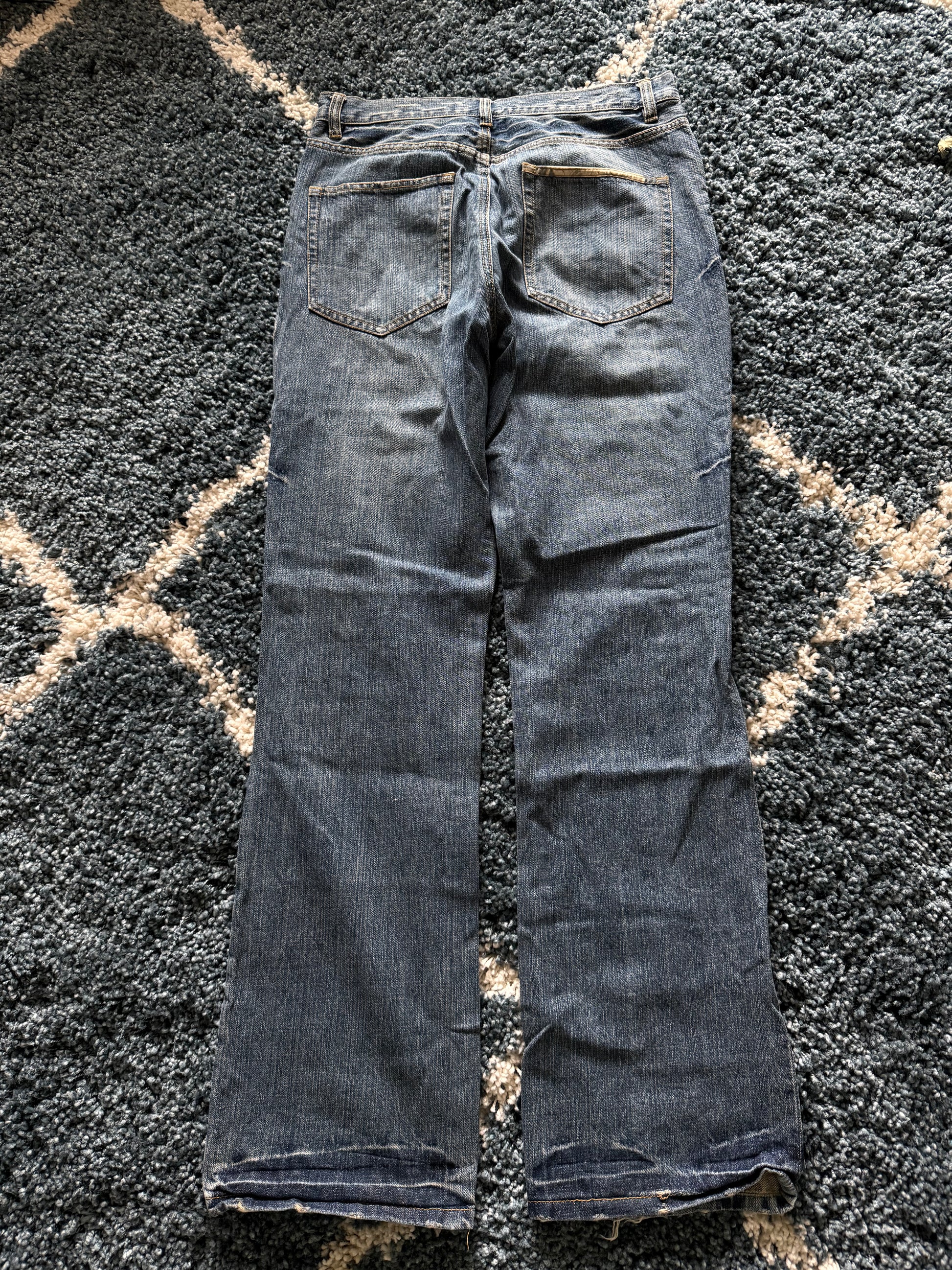 Noveu HOMME Japan distressed flared denim