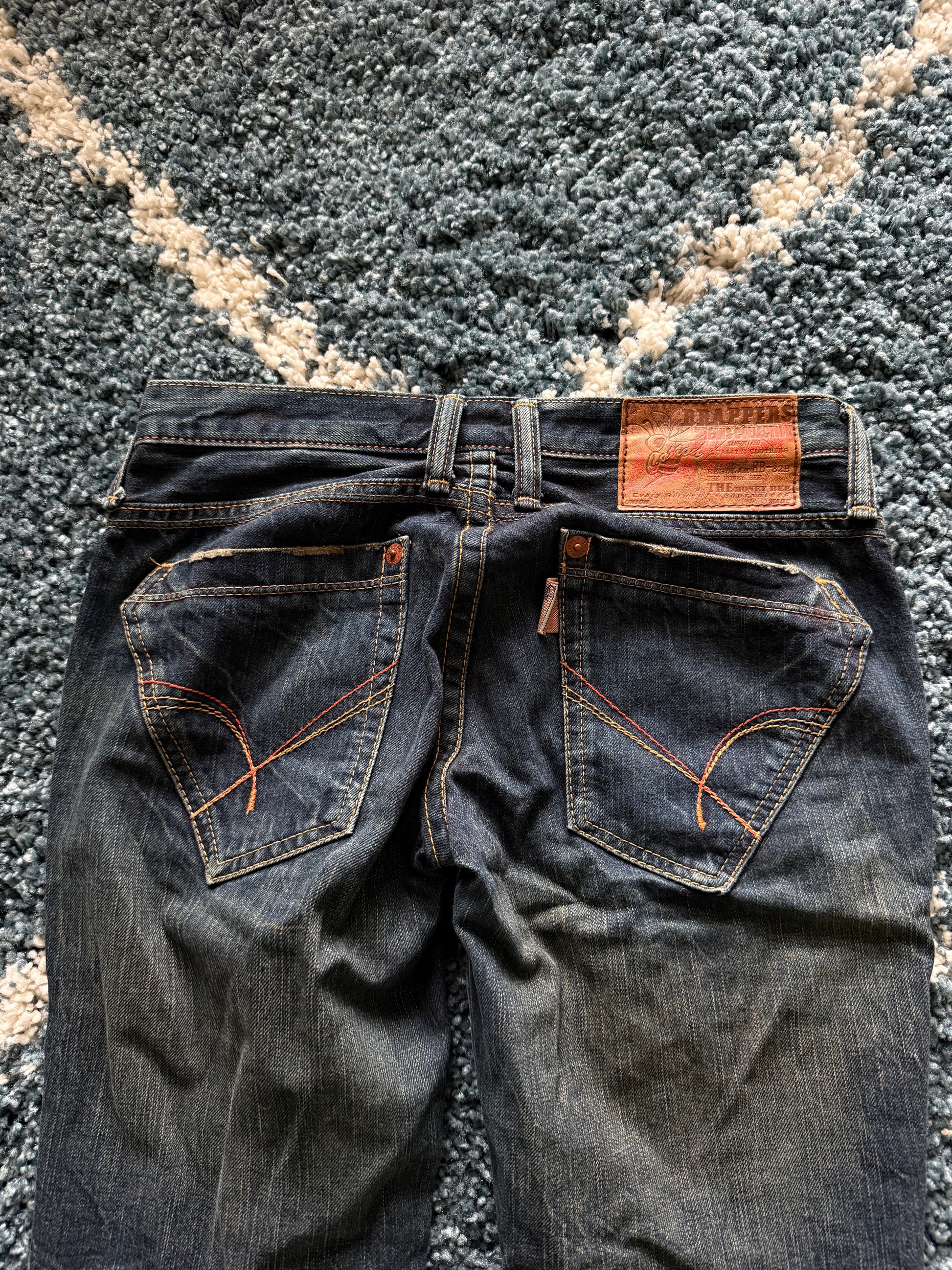 Brappers mud washed flared denim