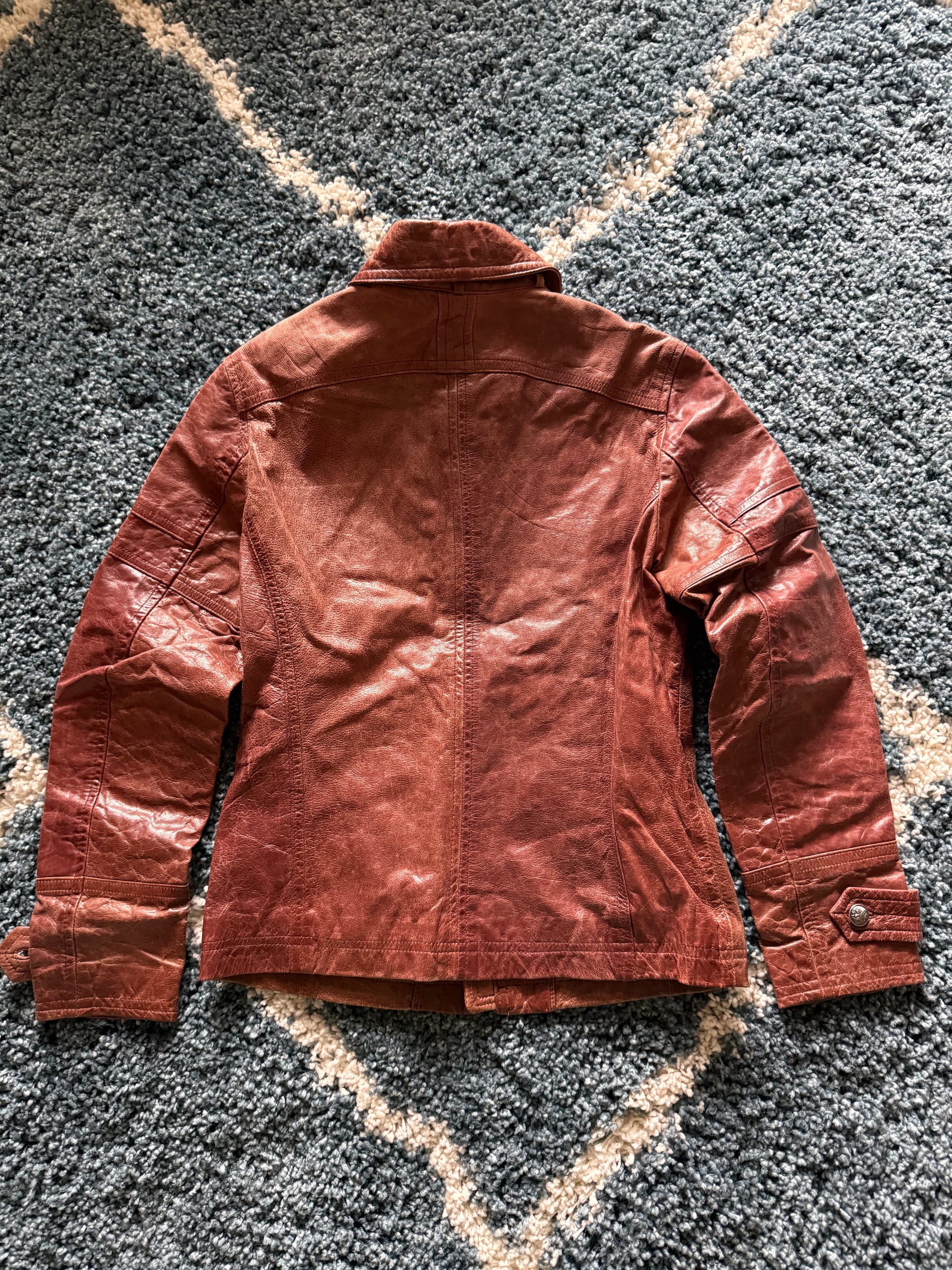 ASM cracked leather jacket