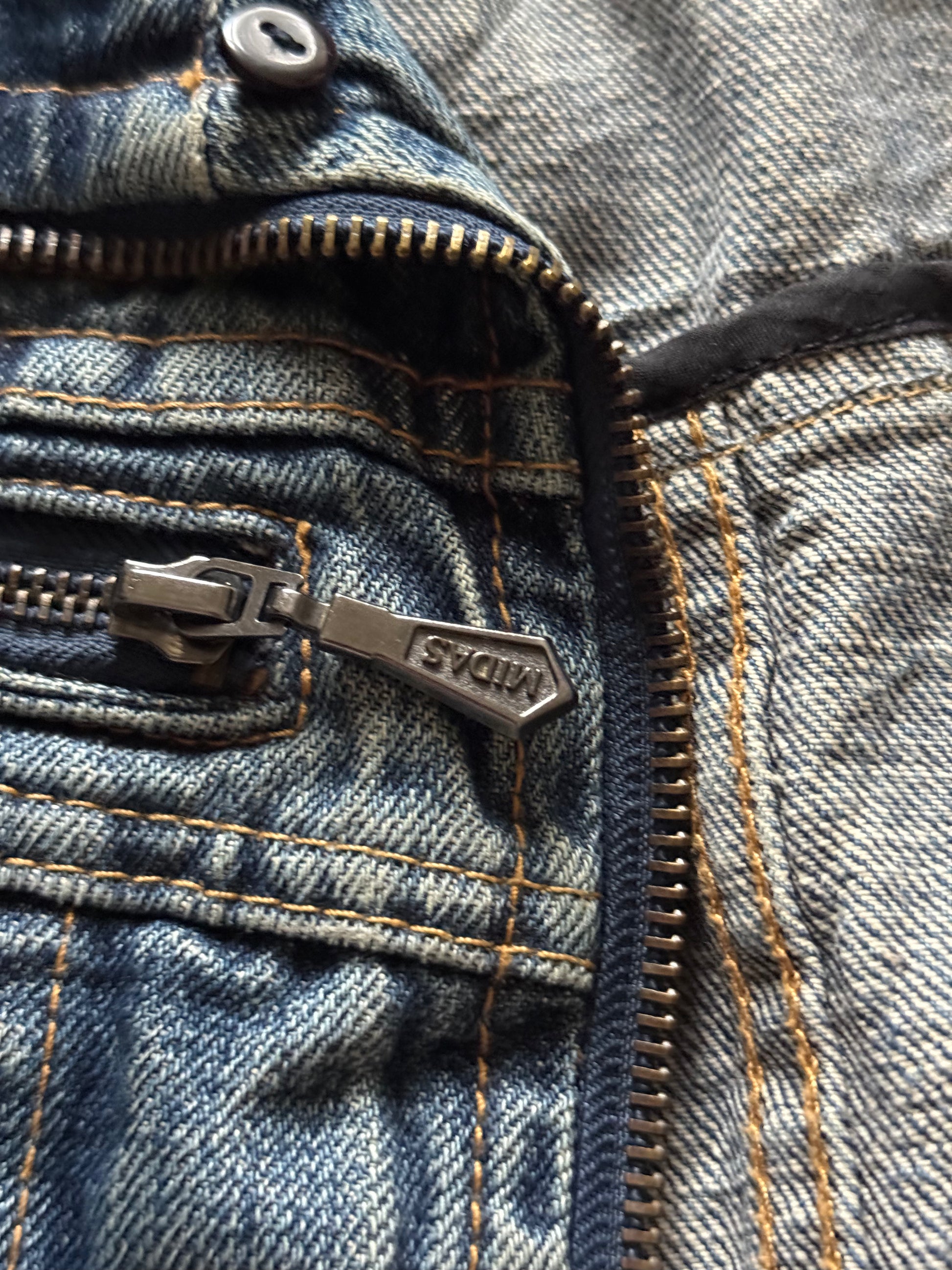 Midas studded distressed denim jacket